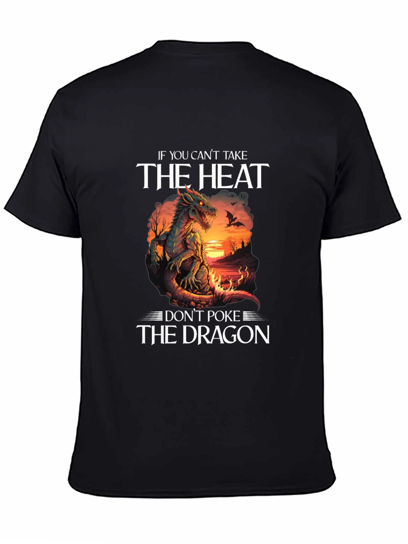 Dragon Heat Graphic Tee - Dont Poke the Dragon