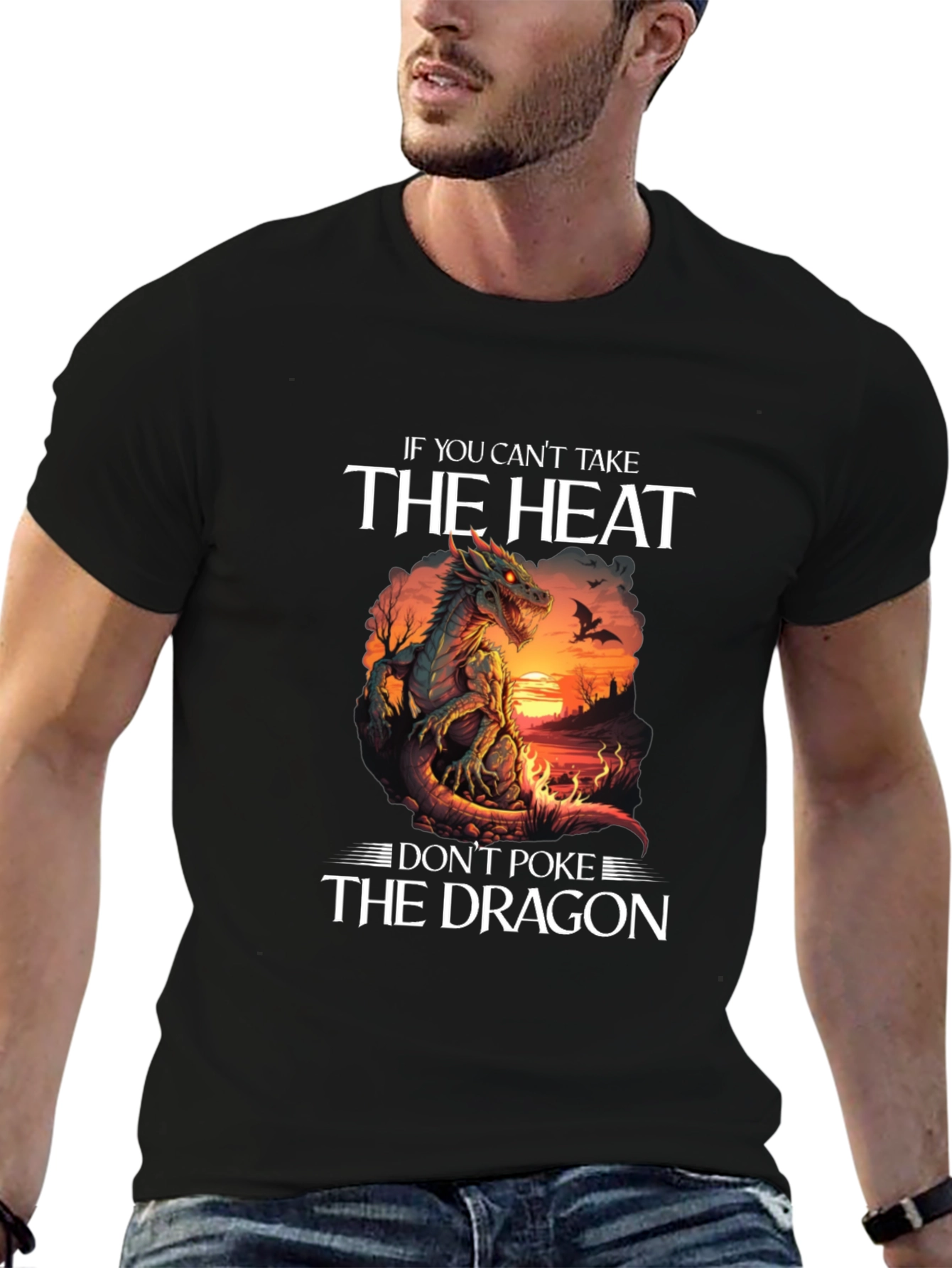 Dragon Heat Graphic Tee - Dont Poke the Dragon