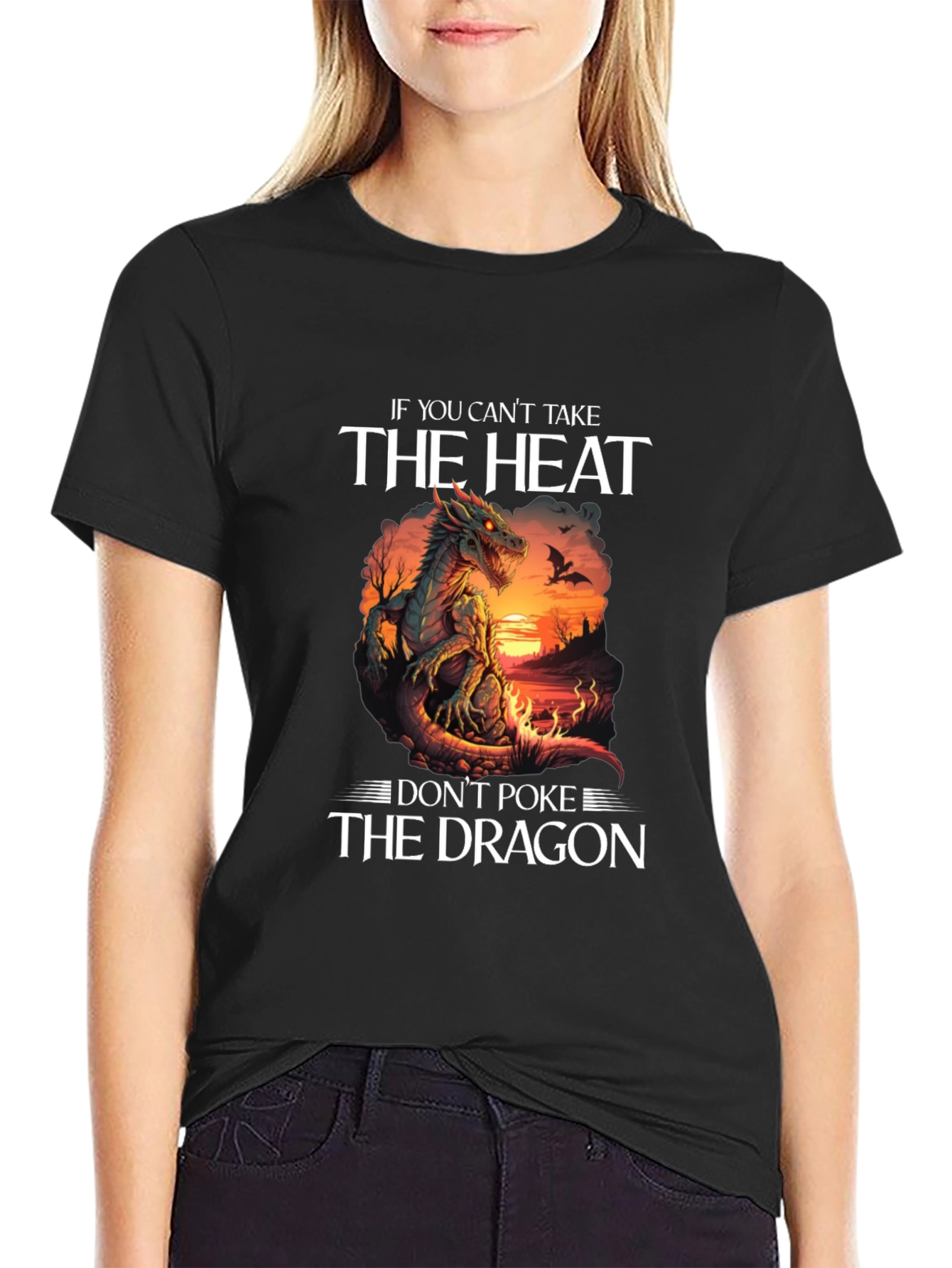 Dragon Heat Graphic Tee - Dont Poke the Dragon