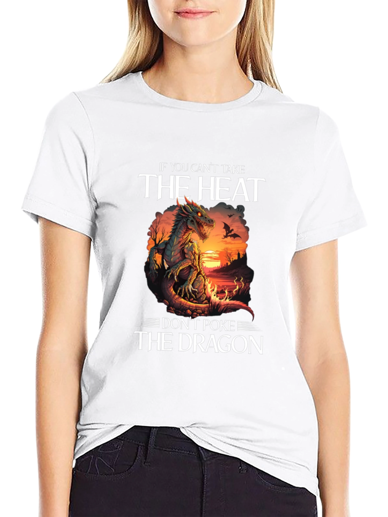 Dragon Heat Graphic Tee - Dont Poke the Dragon