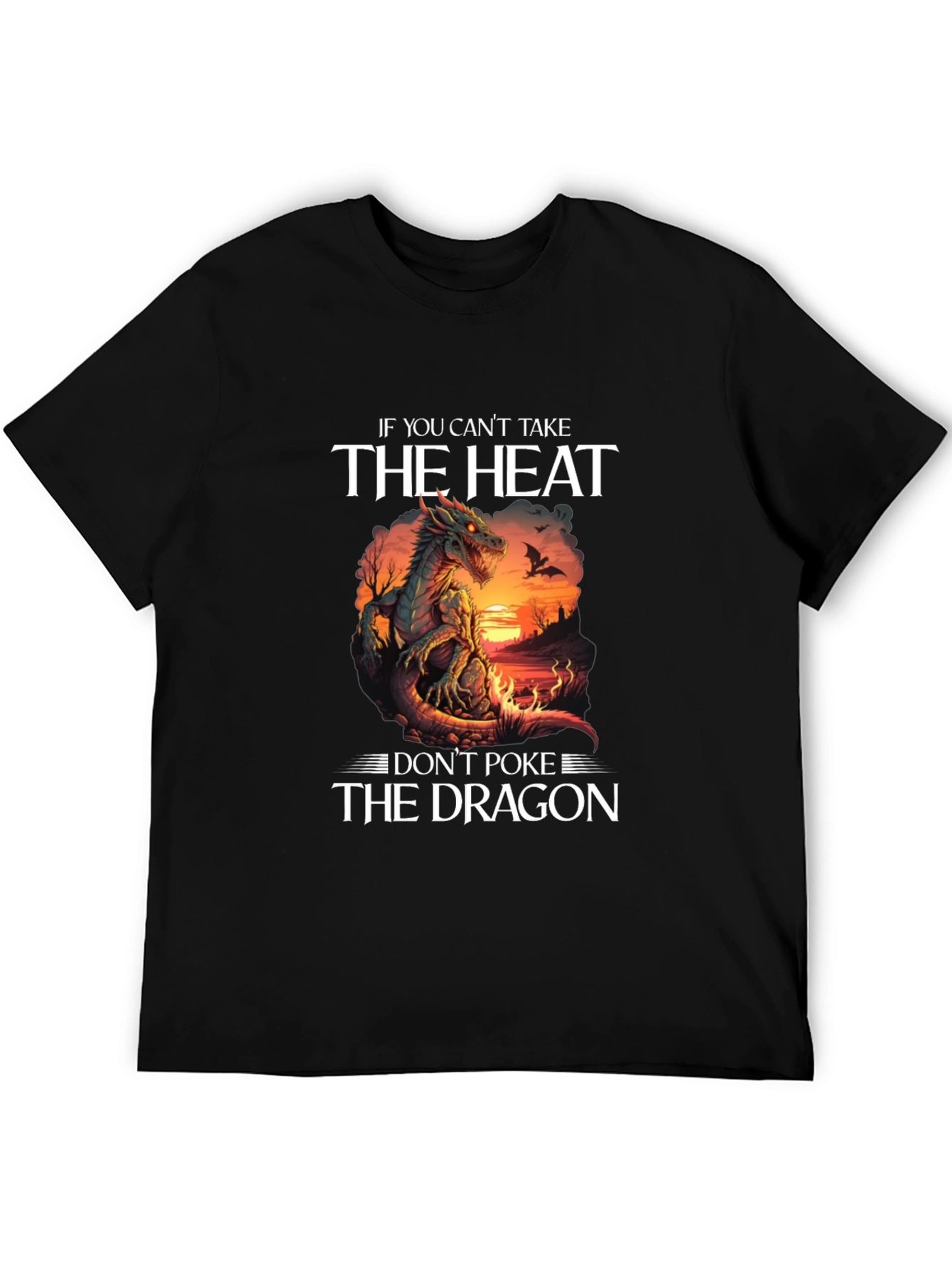Dragon Heat Graphic Tee - Dont Poke the Dragon