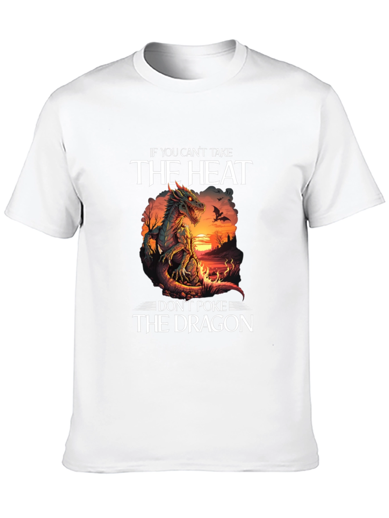 Dragon Heat Graphic Tee - Dont Poke the Dragon