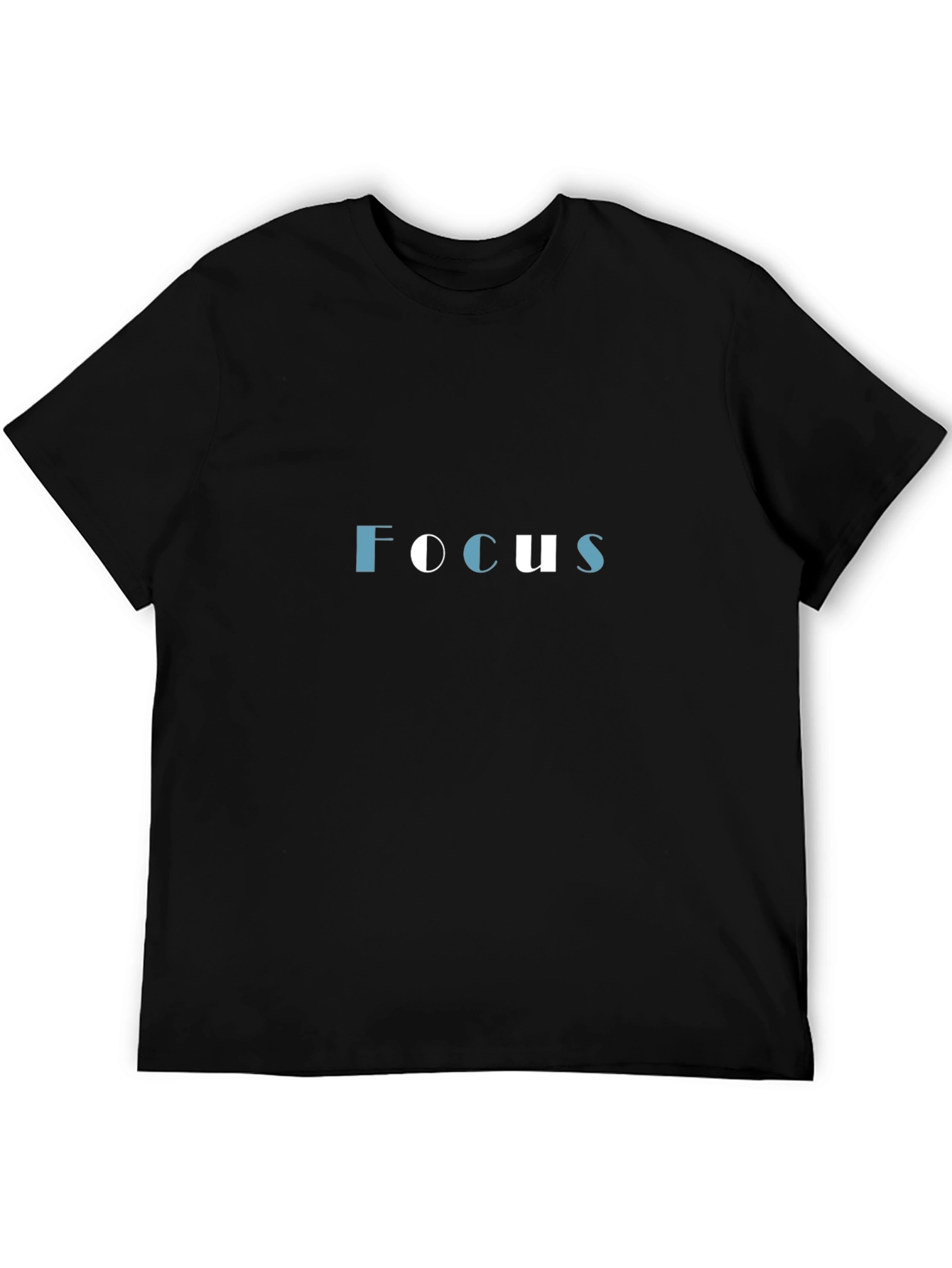 Focus Graphic Print Black T-Shirt