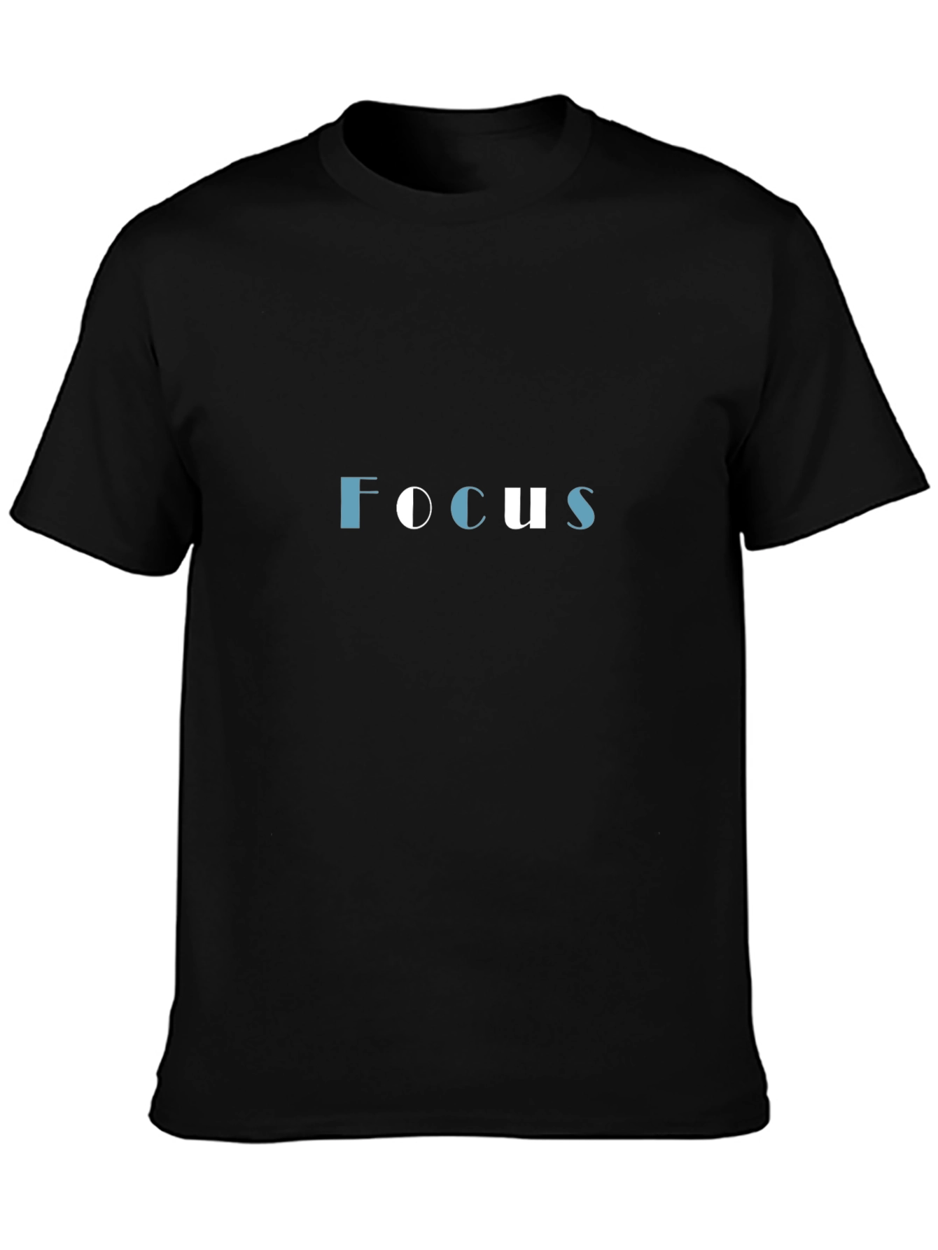 Focus Graphic Print Black T-Shirt