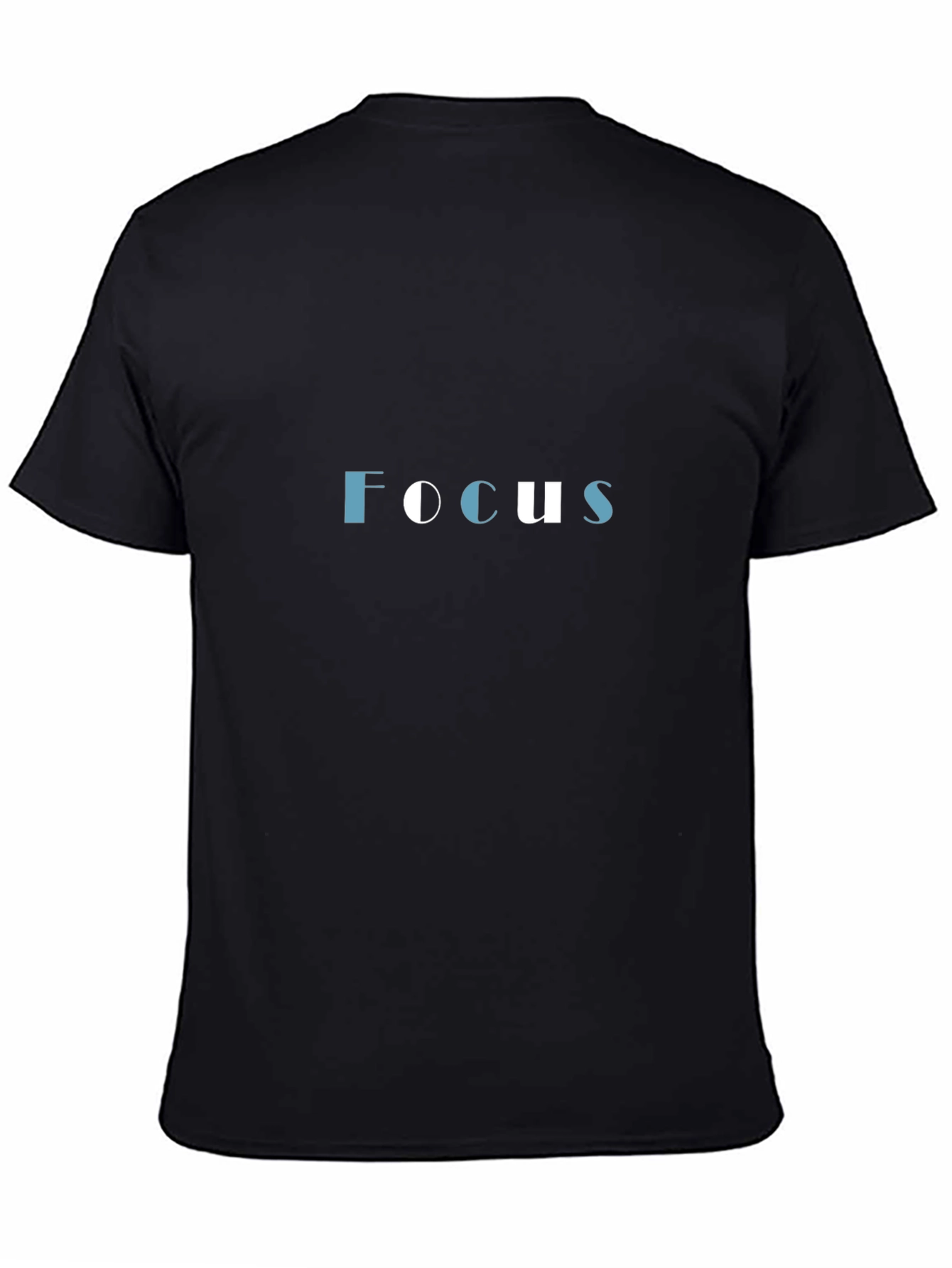 Focus Graphic Print Black T-Shirt