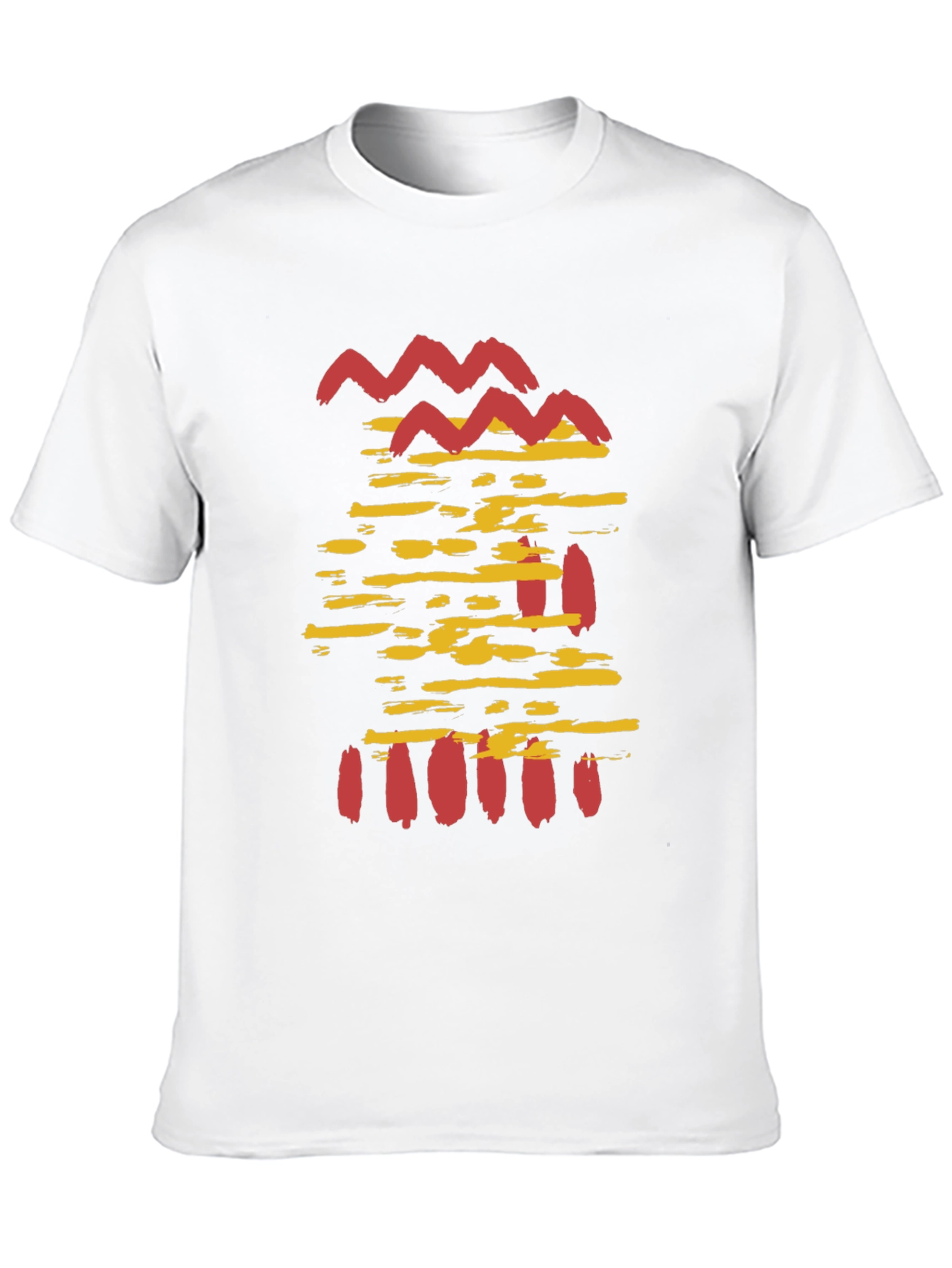 Abstract Graphic Print T-Shirt - Casual Mens Tee