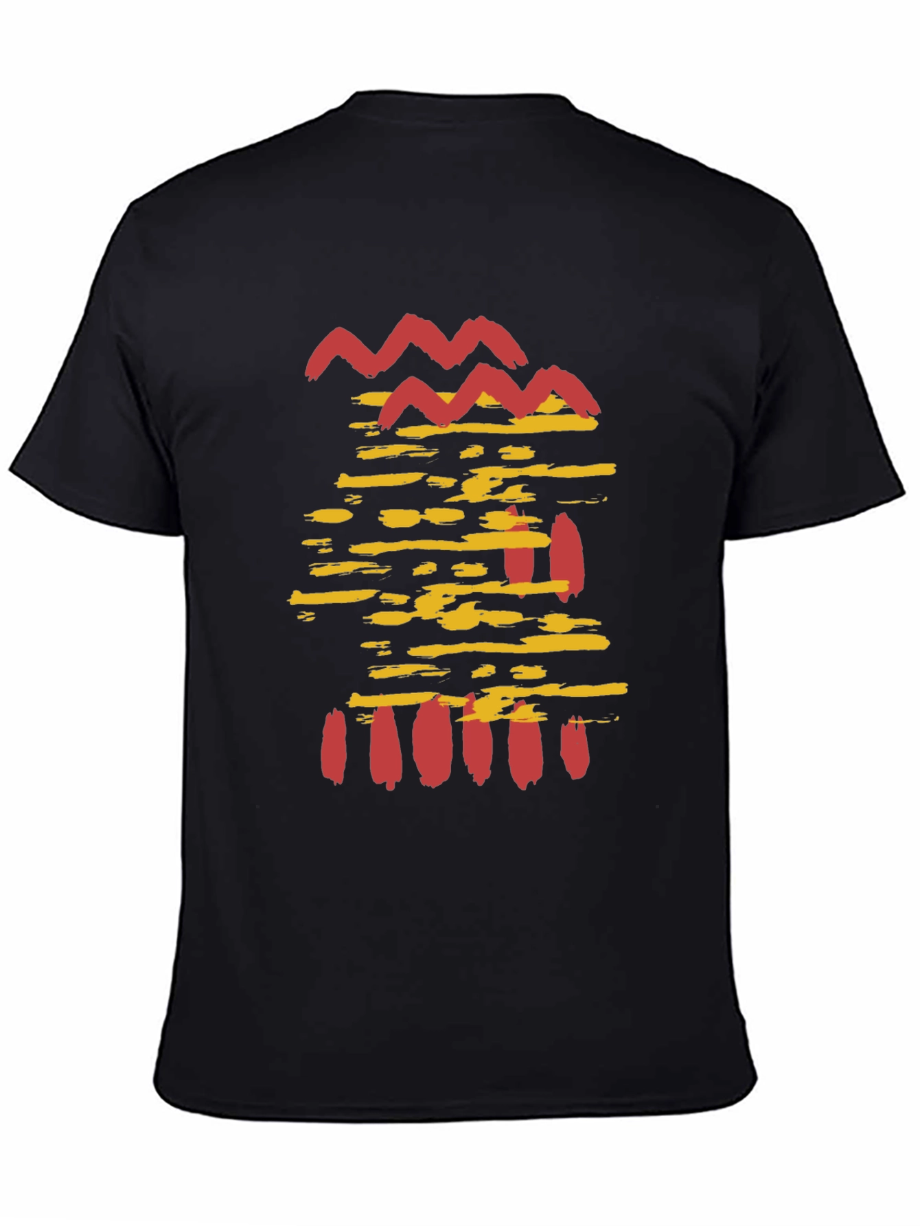Abstract Graphic Print T-Shirt - Casual Mens Tee