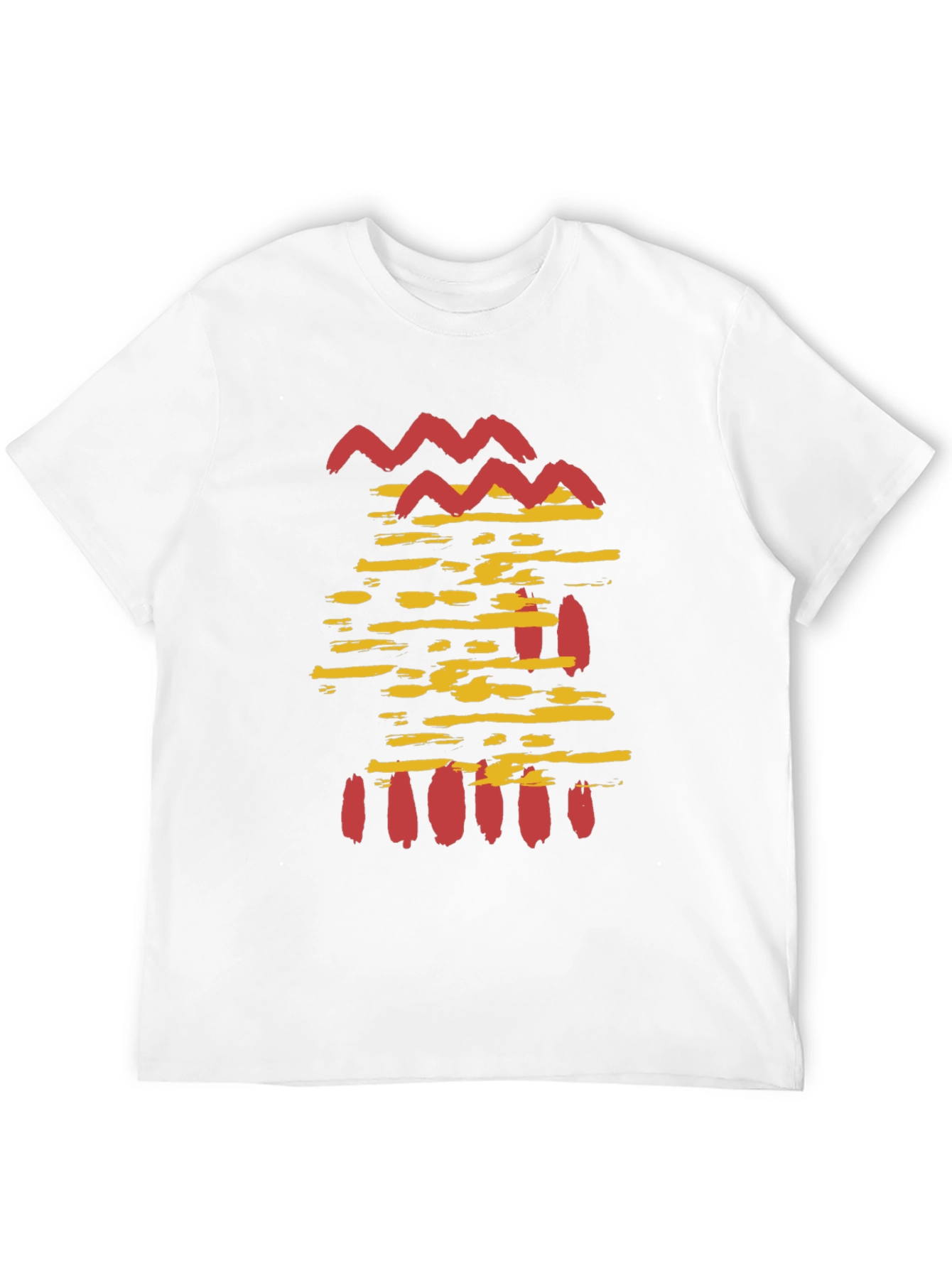 Abstract Graphic Print T-Shirt - Casual Mens Tee