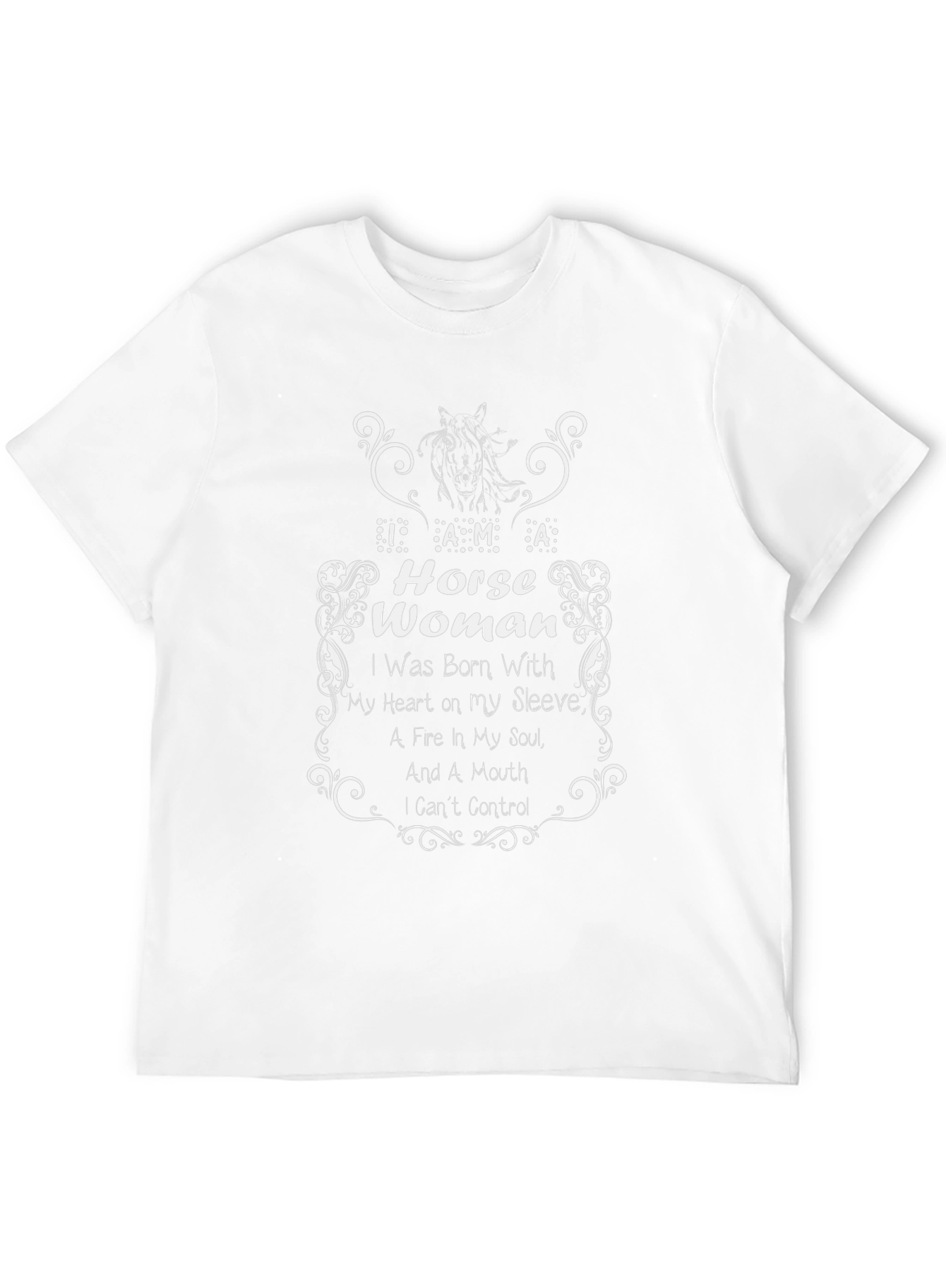 Horse Woman Graphic Tee - Equestrian Lover Shirt