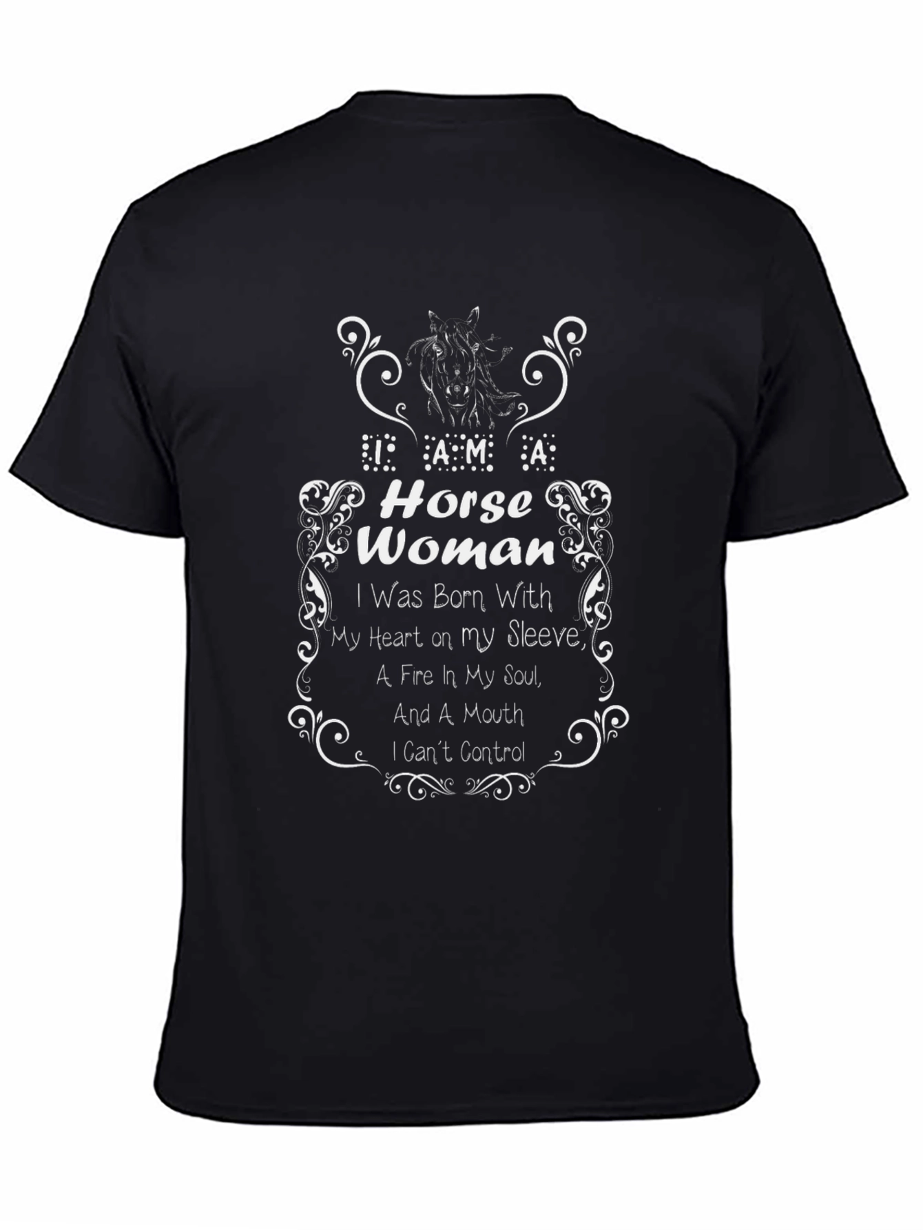 Horse Woman Graphic Tee - Equestrian Lover Shirt