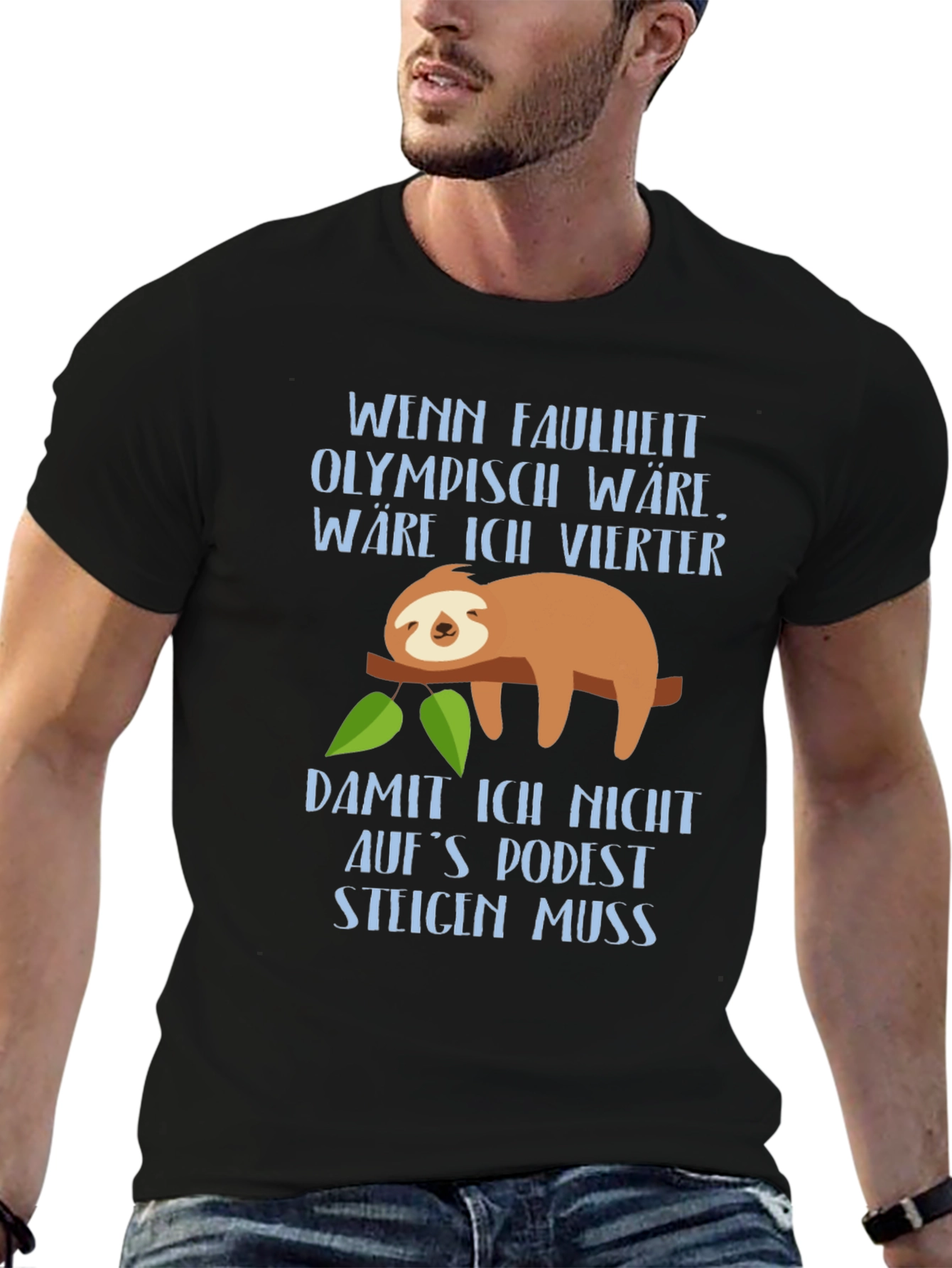 Funny Sloth Lazy Olympics Graphic T-Shirt