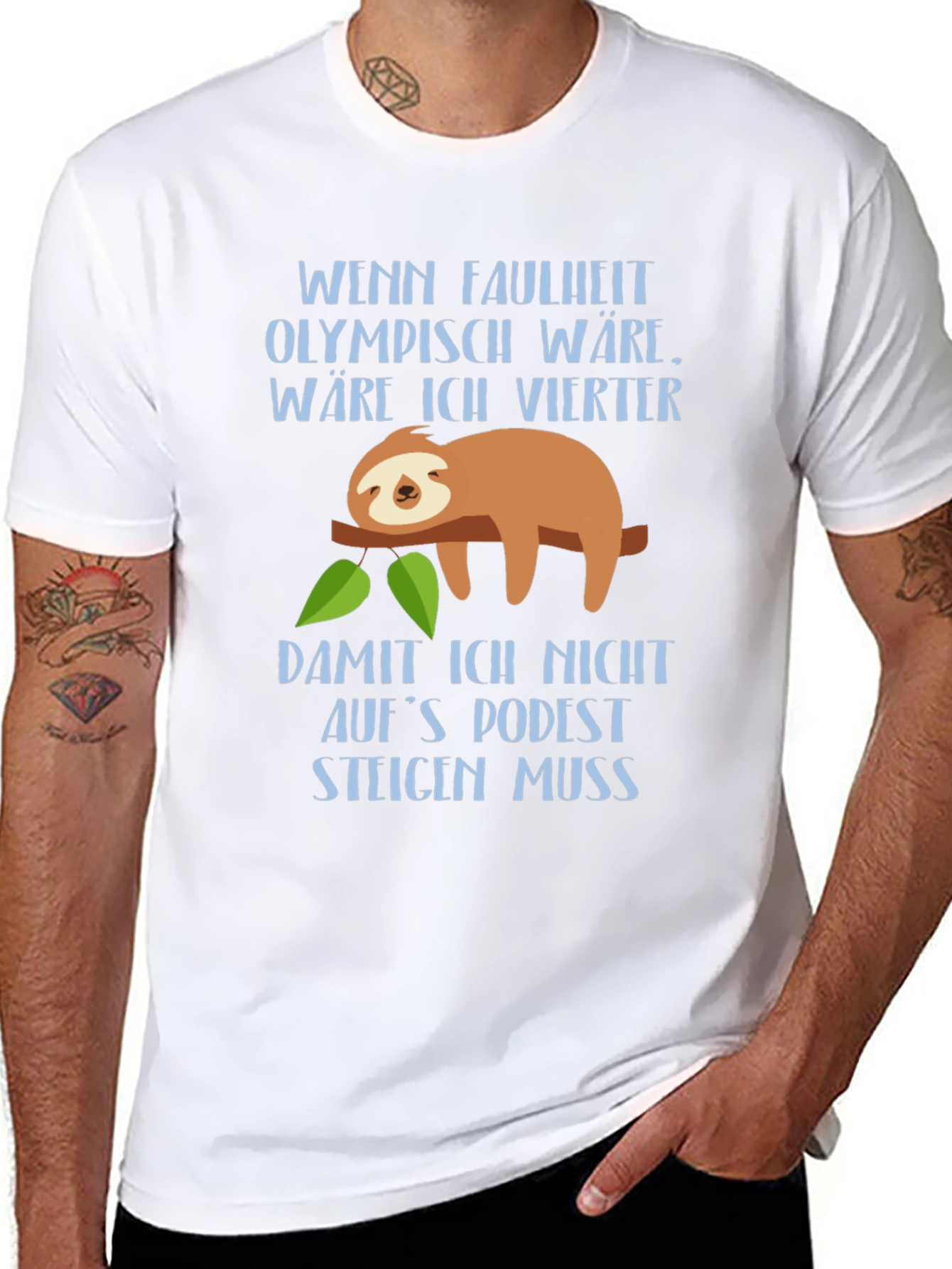 Funny Sloth Lazy Olympics Graphic T-Shirt
