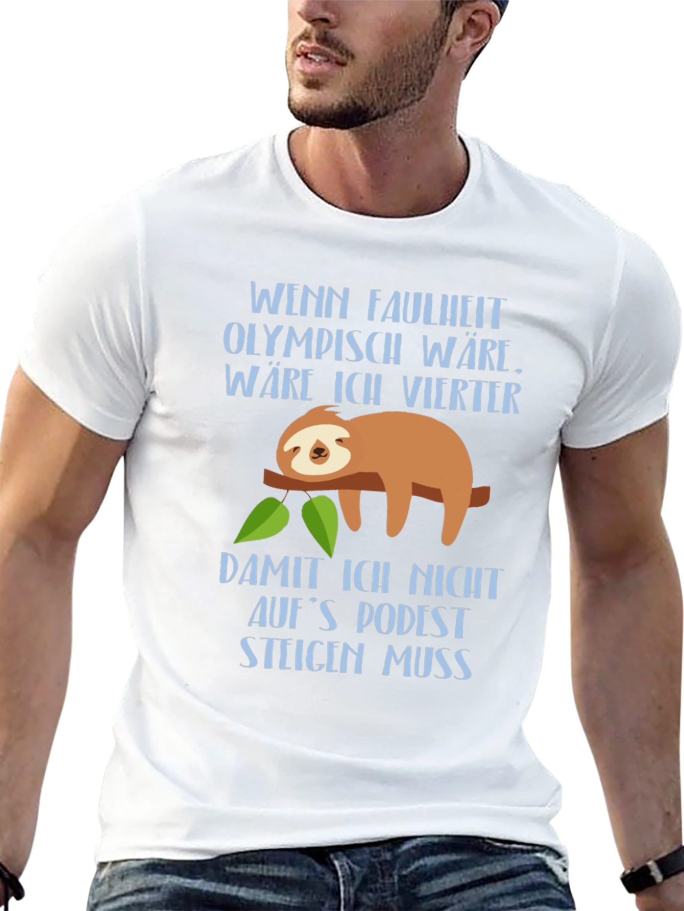 Funny Sloth Lazy Olympics Graphic T-Shirt
