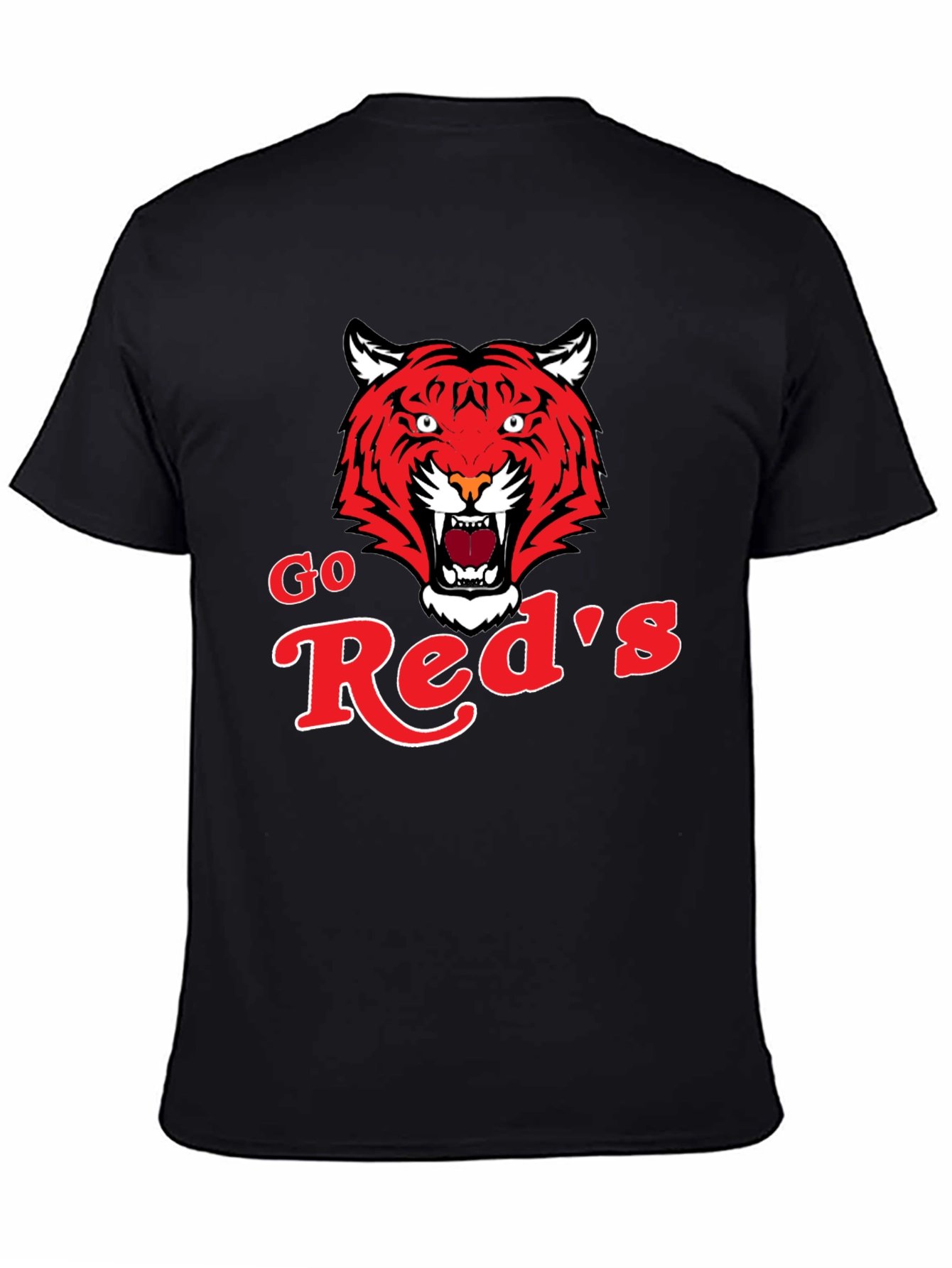 Go Reds Tiger Graphic T-Shirt - Classic Black