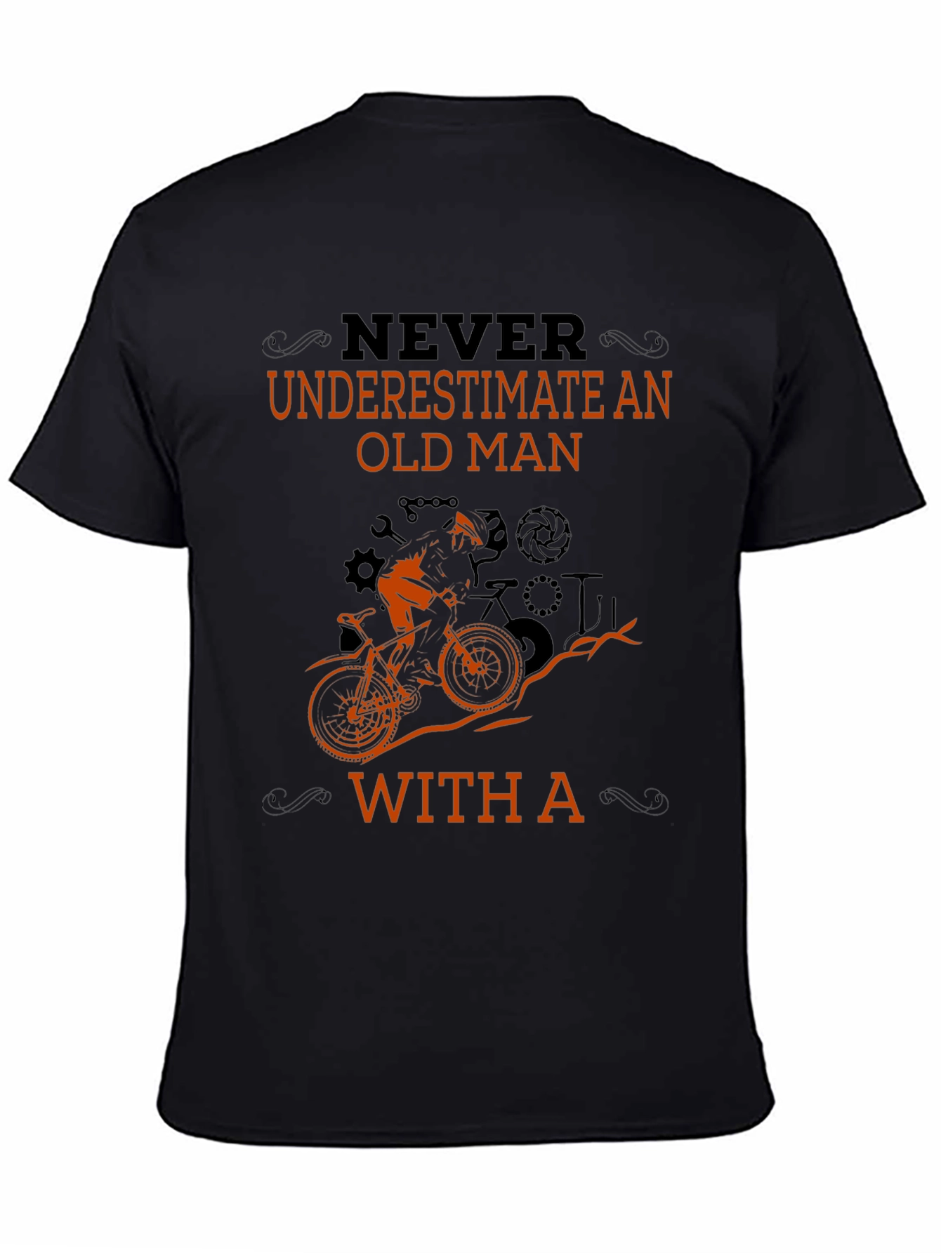 Never Underestimate an Old Man Biker T-Shirt