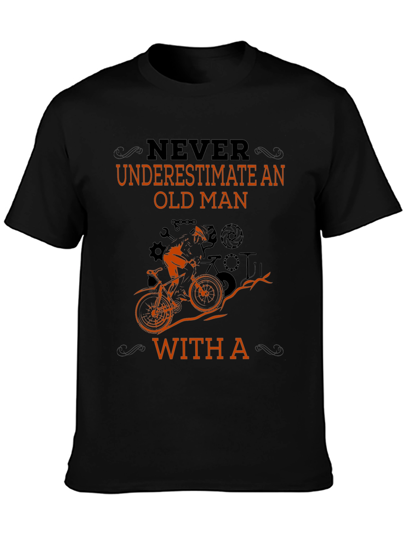 Never Underestimate an Old Man Biker T-Shirt