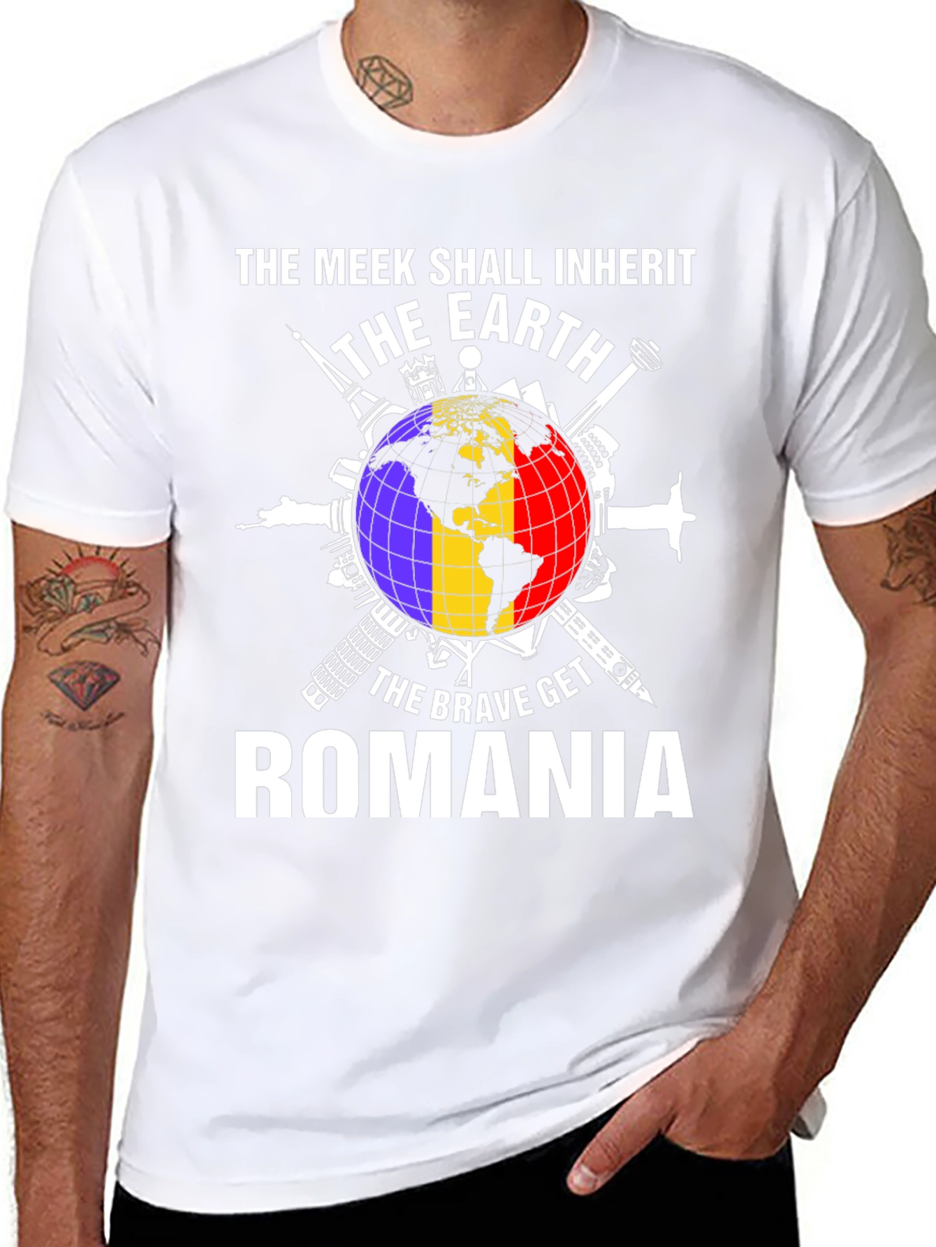Romania T-Shirt - The Meek Shall Inherit The Earth