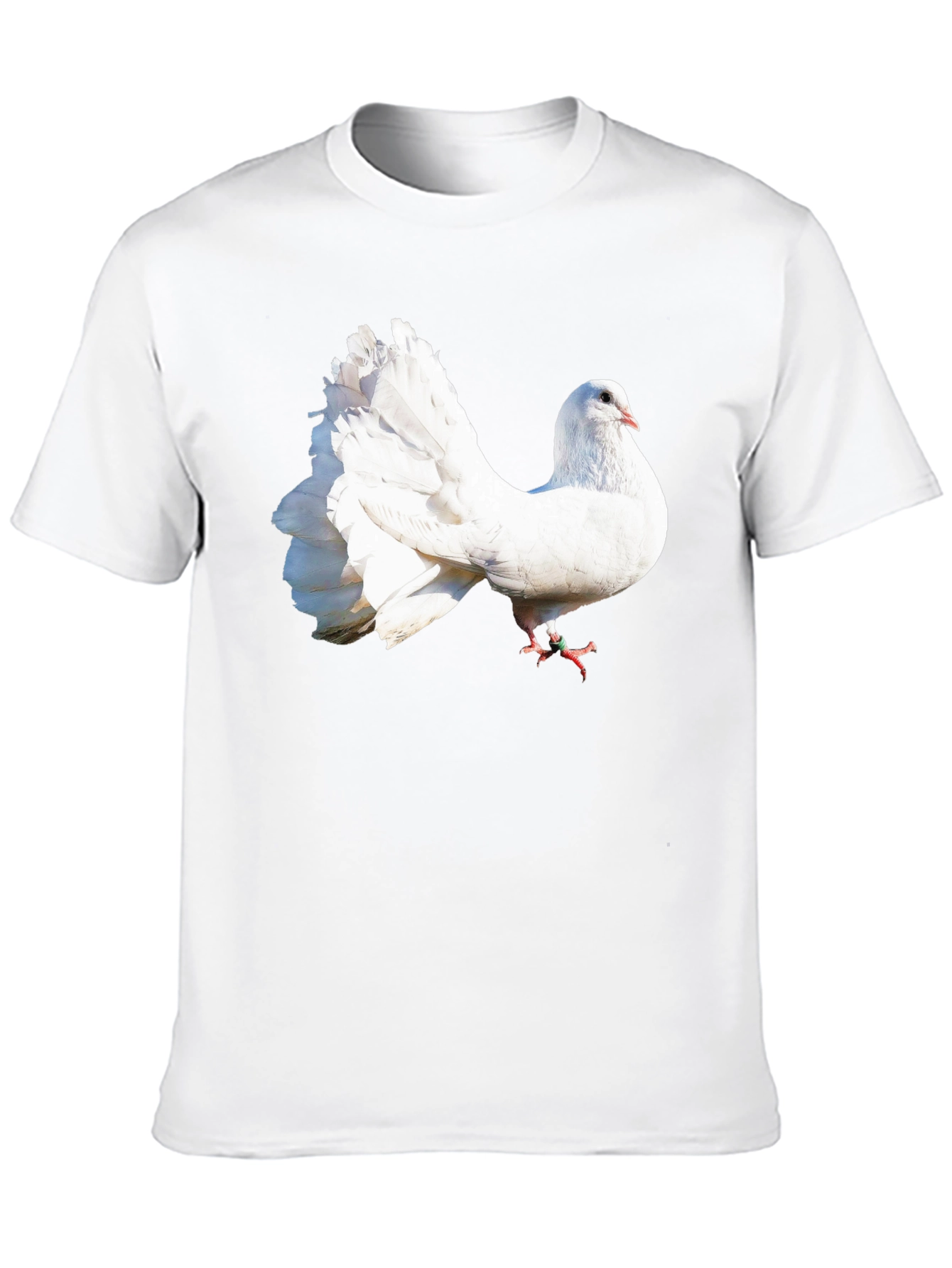 White Dove Graphic Tee - Classic Black Cotton Shirt