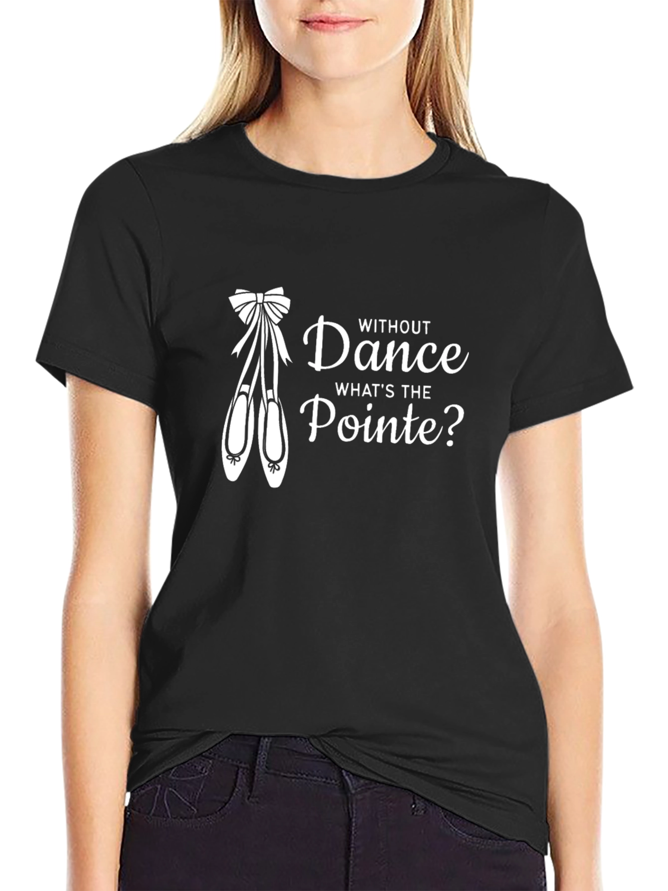 Dance Pointe T-Shirt - Black Cotton