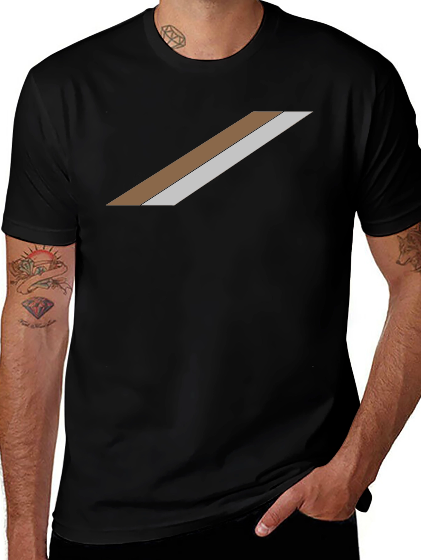 Modern Diagonal Stripe Tee - Stylish and Unique!