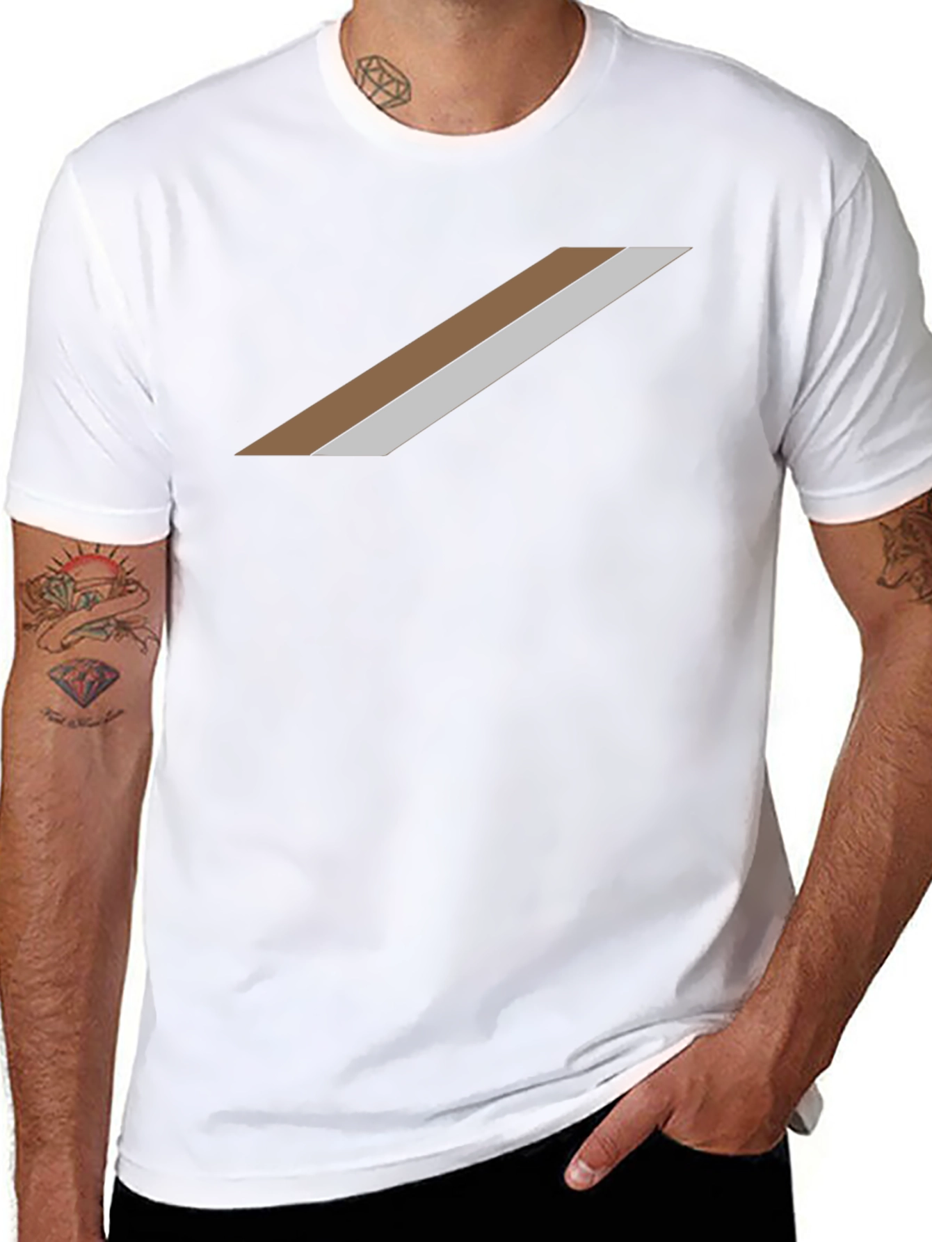 Modern Diagonal Stripe Tee - Stylish and Unique!