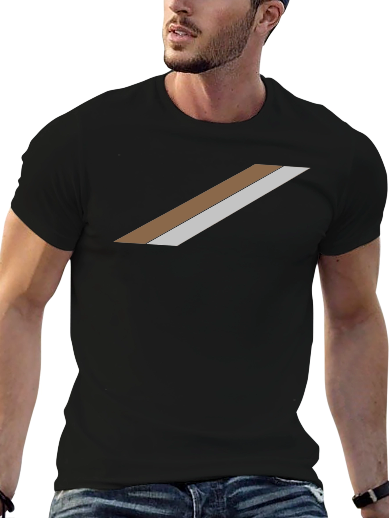 Modern Diagonal Stripe Tee - Stylish and Unique!