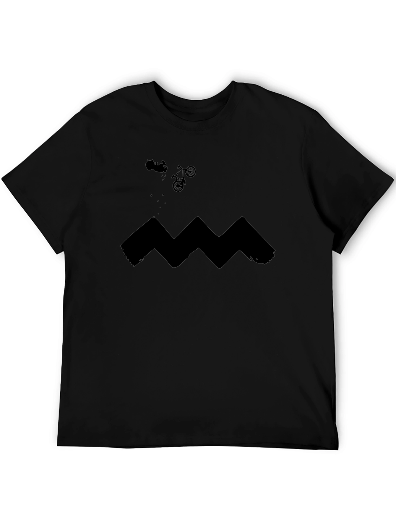 Mens Graphic Tee: Charlie Brown Zig Zag Design