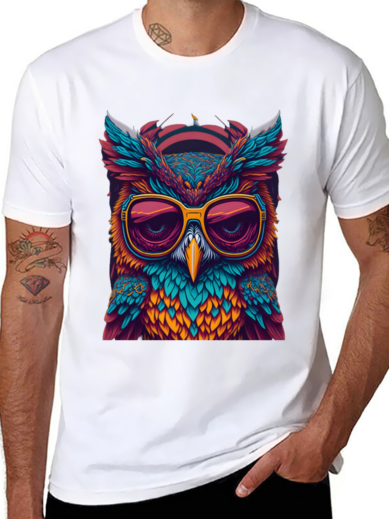 Cool Owl Graphic Tee - Unique Design