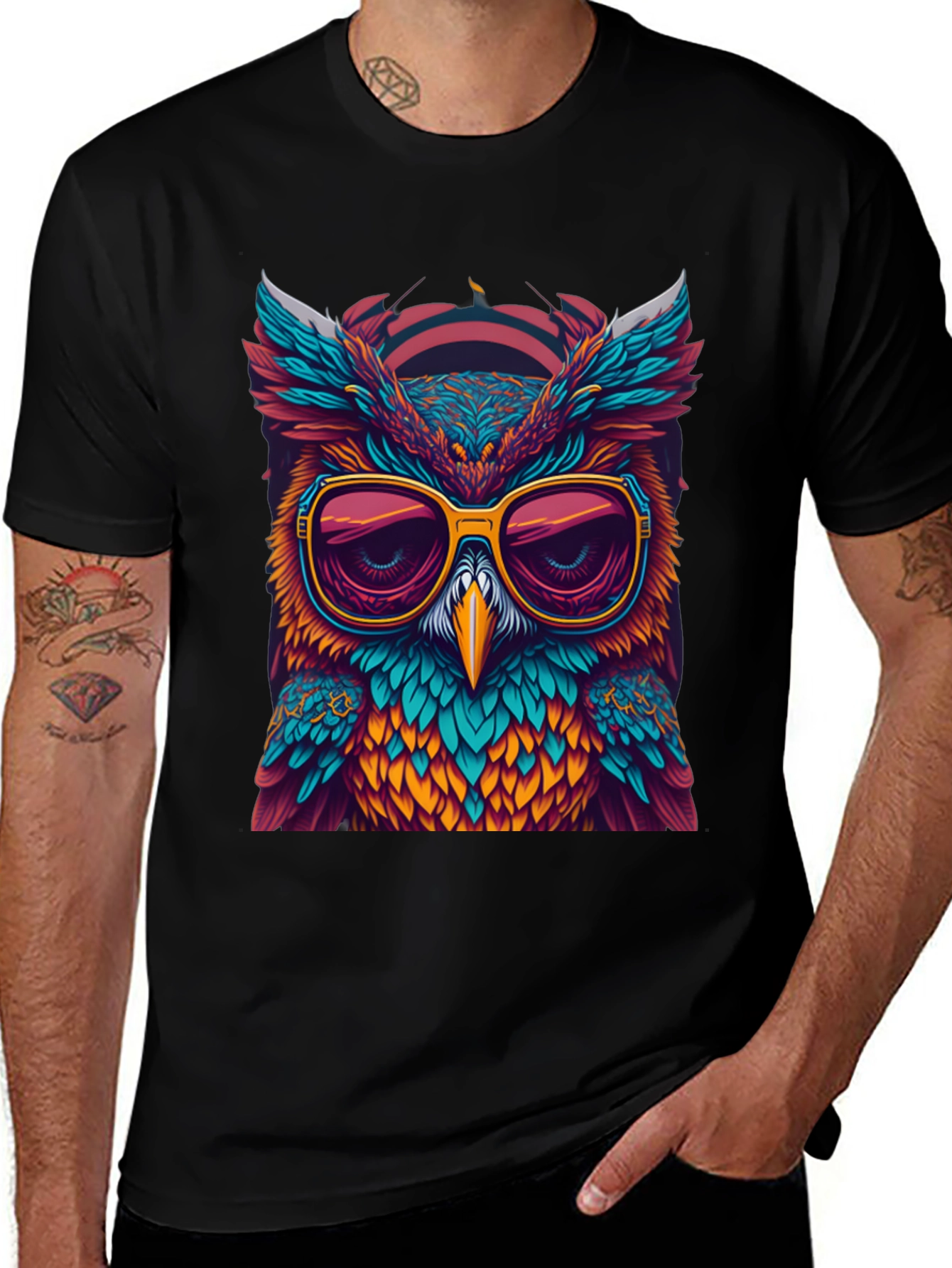 Cool Owl Graphic Tee - Unique Design