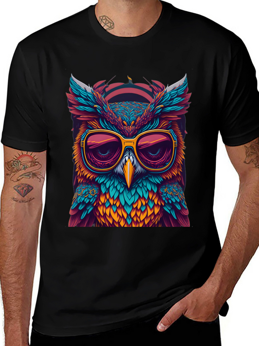Cool Owl Graphic Tee - Unique Design