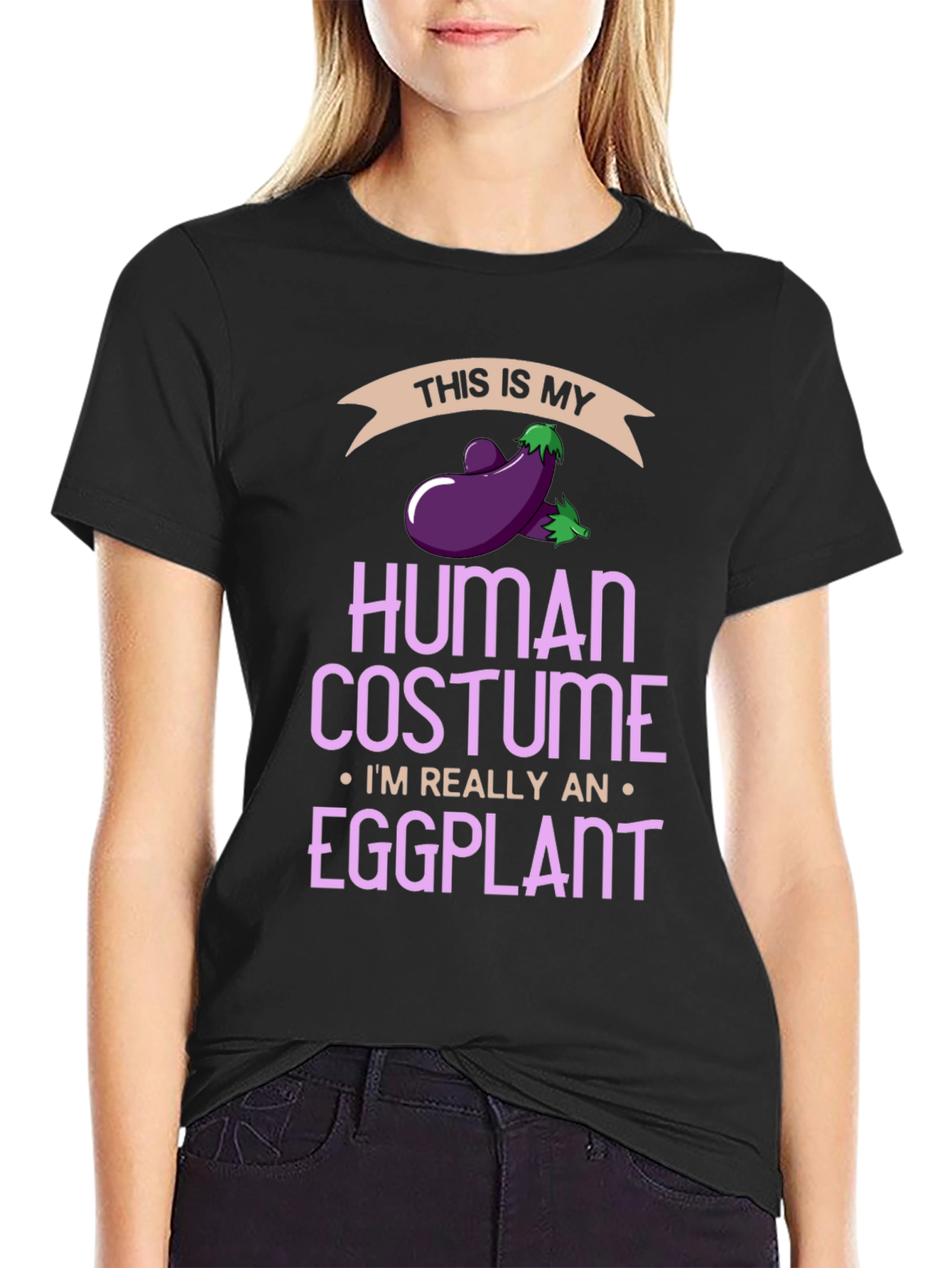 Eggplant Human Costume Funny T-Shirt