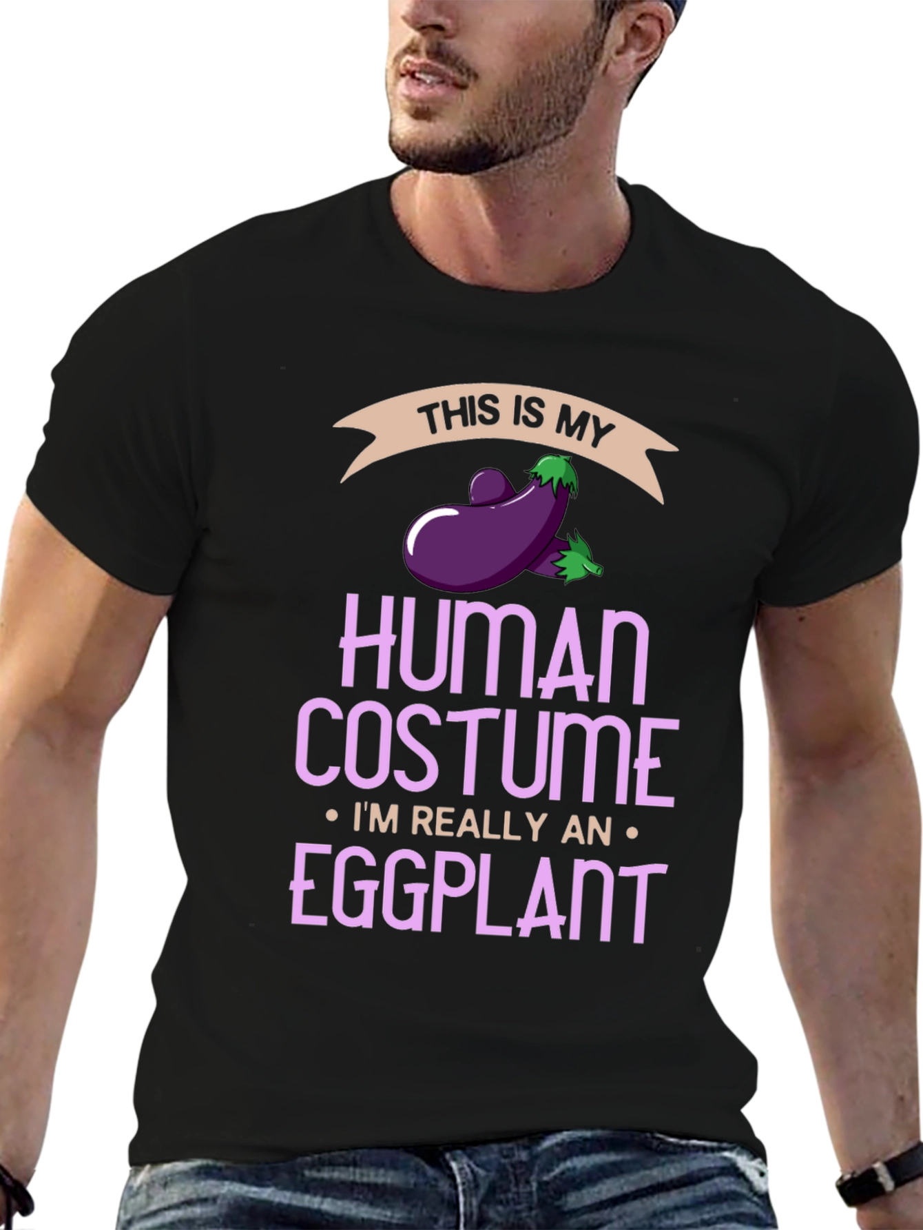 Eggplant Human Costume Funny T-Shirt