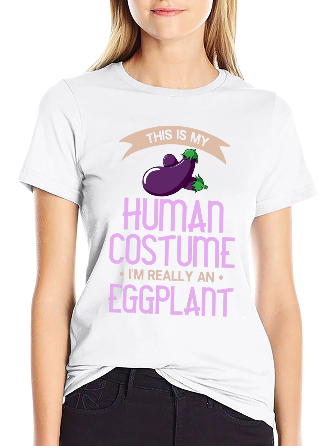 Eggplant Human Costume Funny T-Shirt