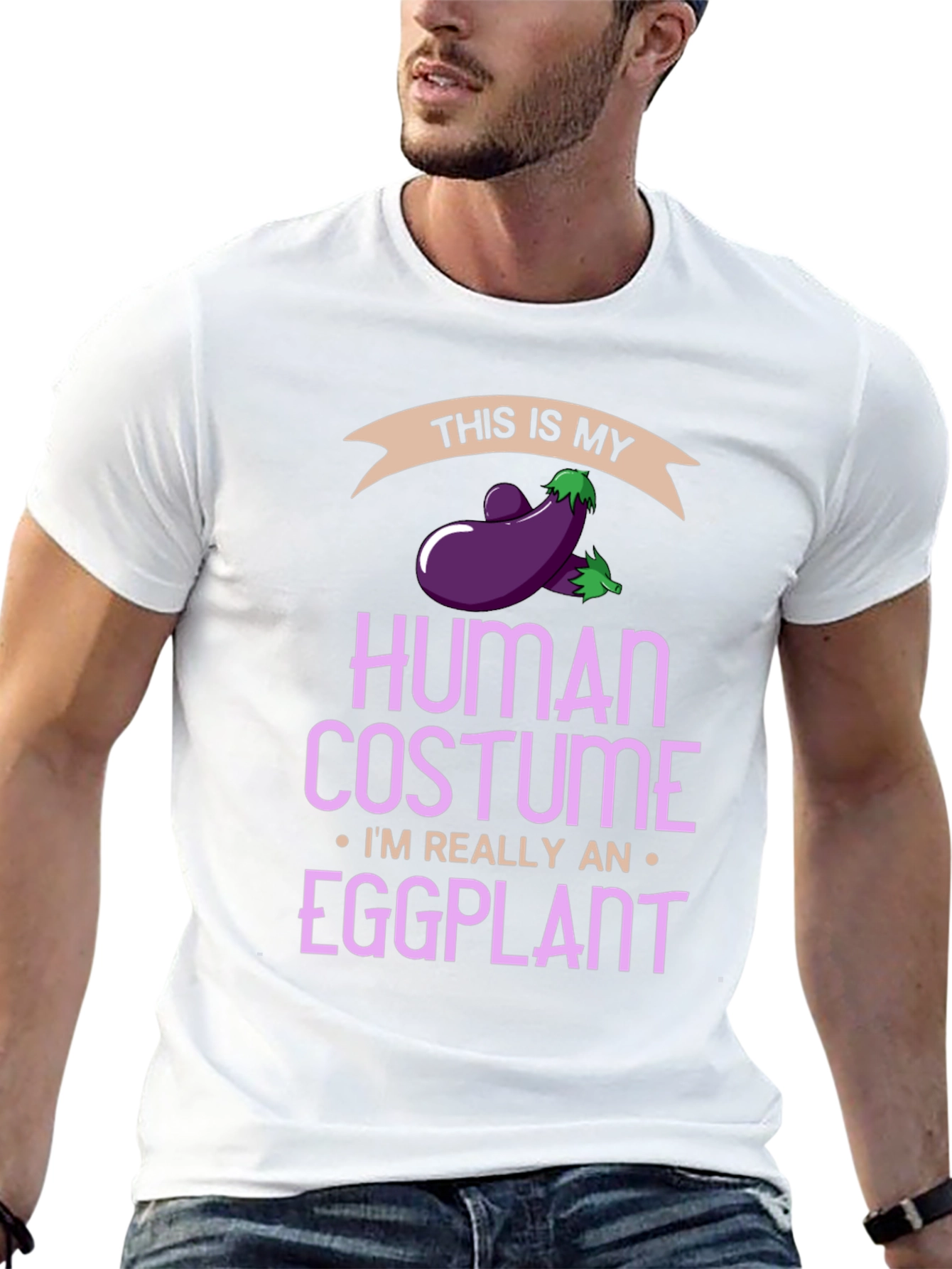 Eggplant Human Costume Funny T-Shirt