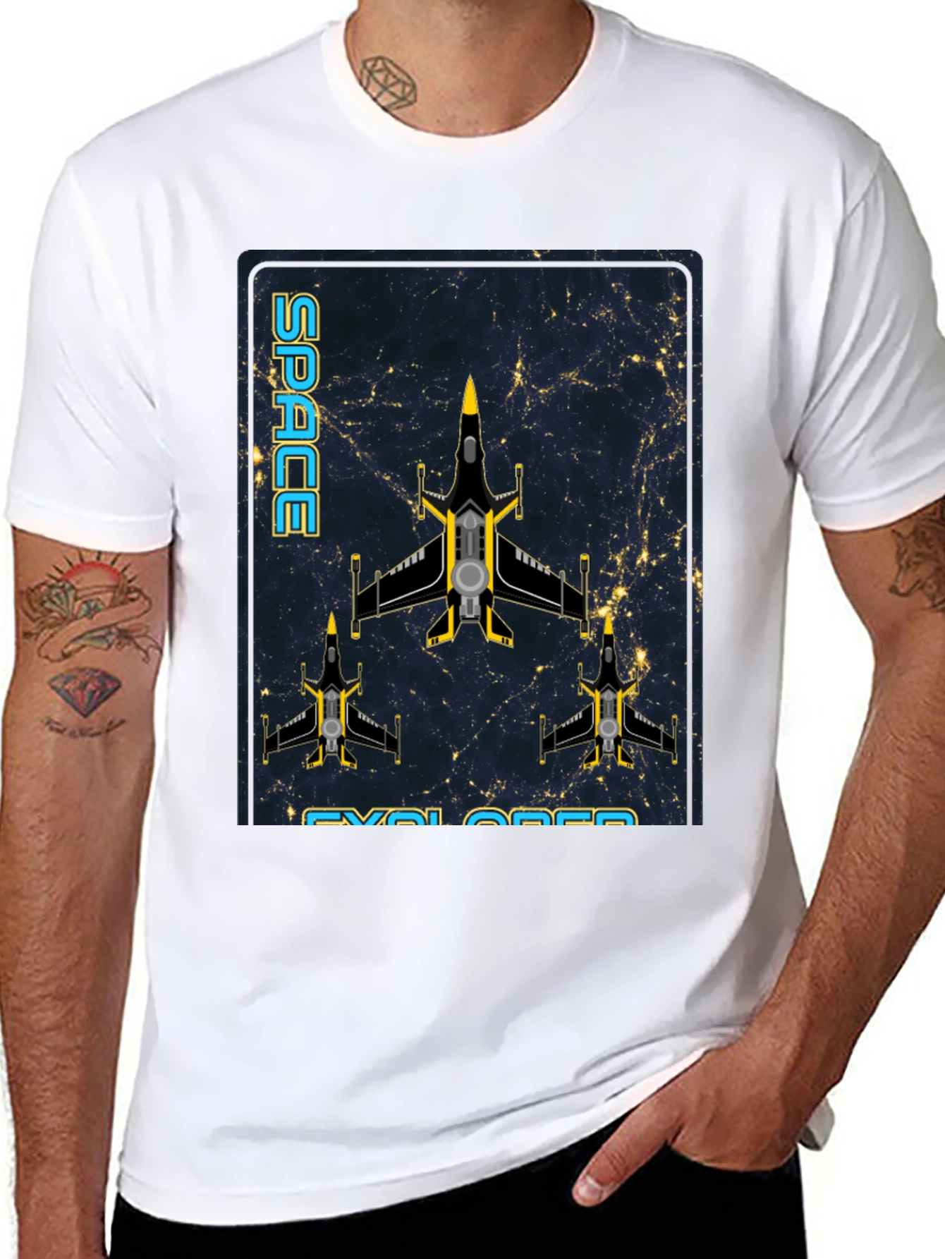 Space Explorer Graphic Tee - Sci-Fi Design