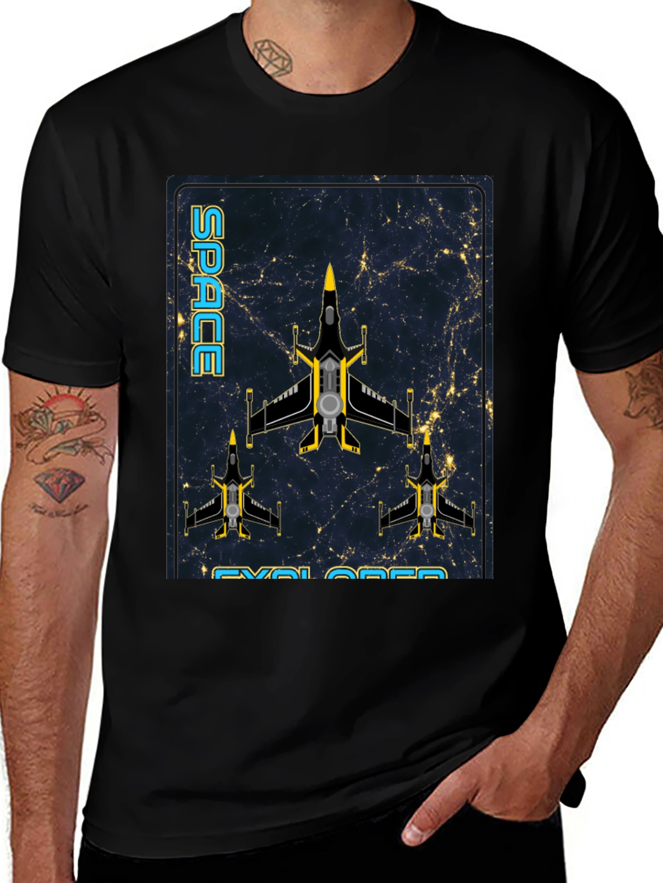 Space Explorer Graphic Tee - Sci-Fi Design