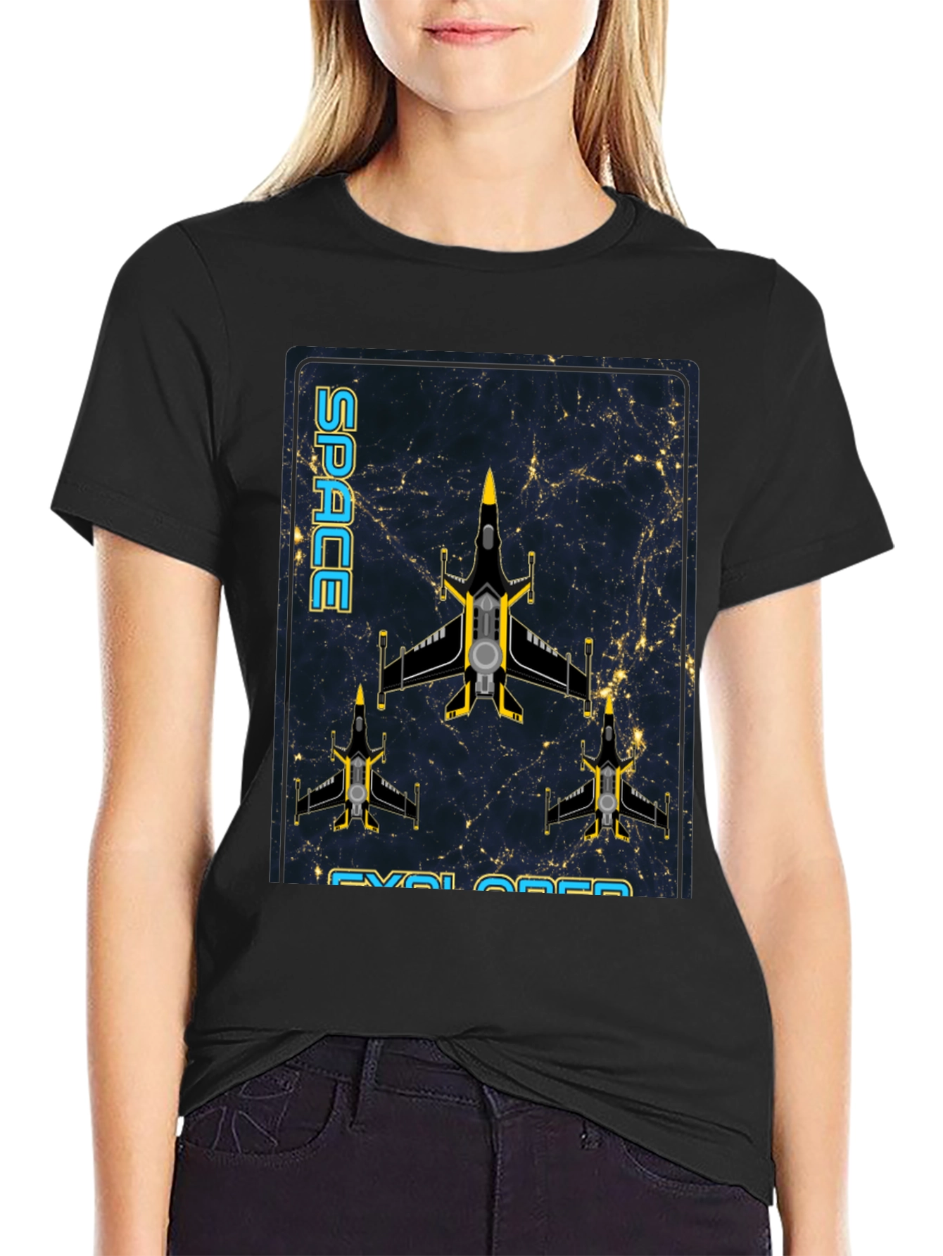 Space Explorer Graphic Tee - Sci-Fi Design