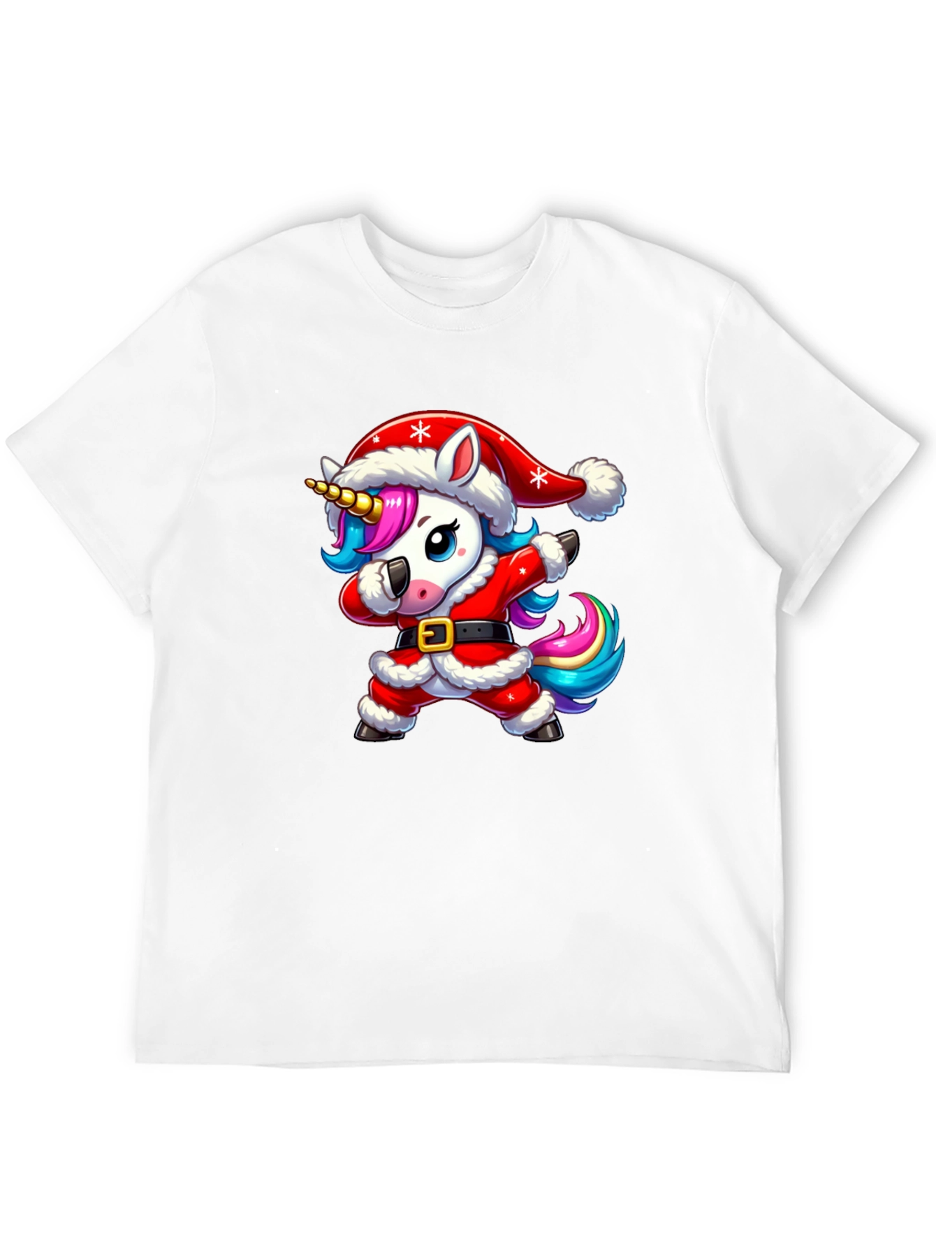 Unicorn Dabbing Santa Christmas T-Shirt