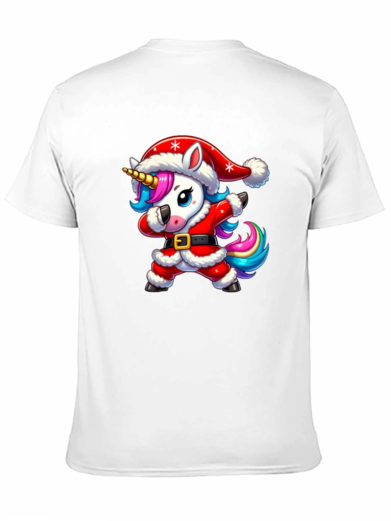 Unicorn Dabbing Santa Christmas T-Shirt