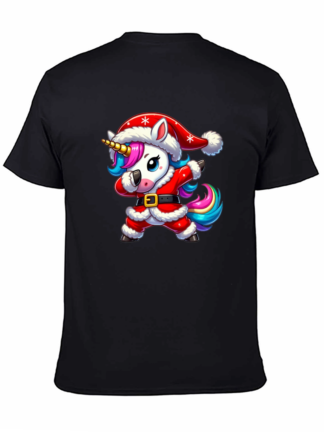 Unicorn Dabbing Santa Christmas T-Shirt