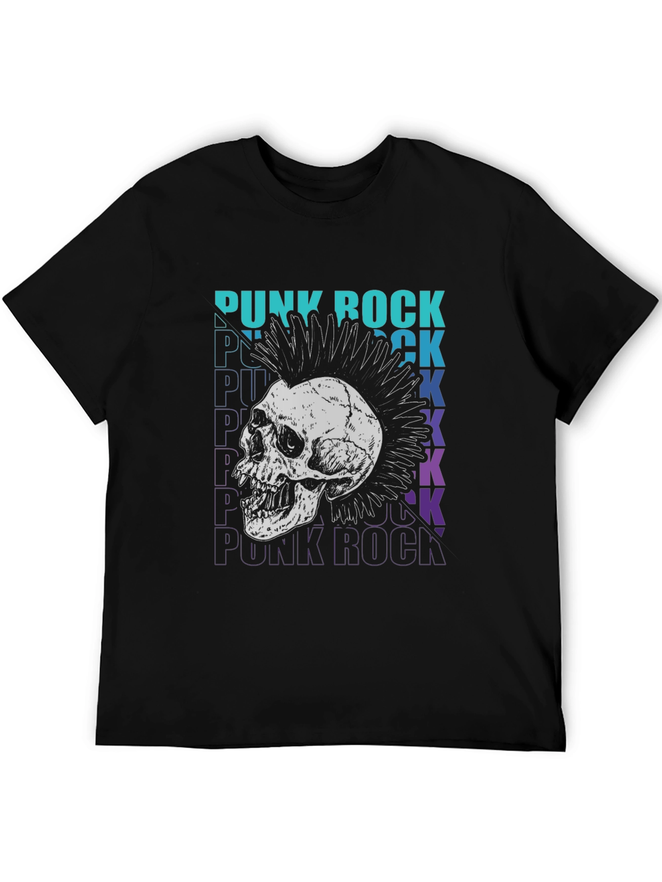 Punk Rock Skull Graphic Tee