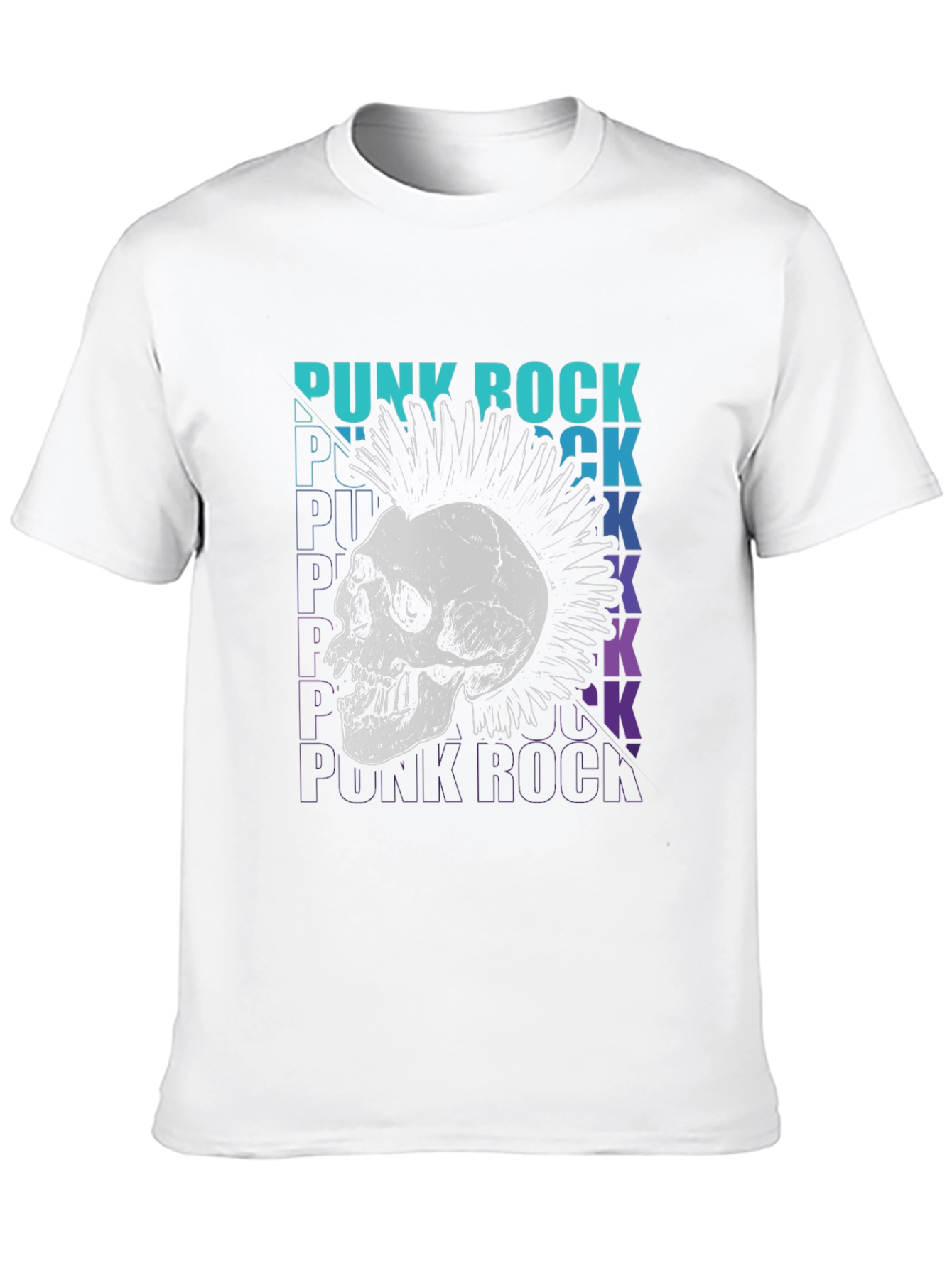 Punk Rock Skull Graphic Tee