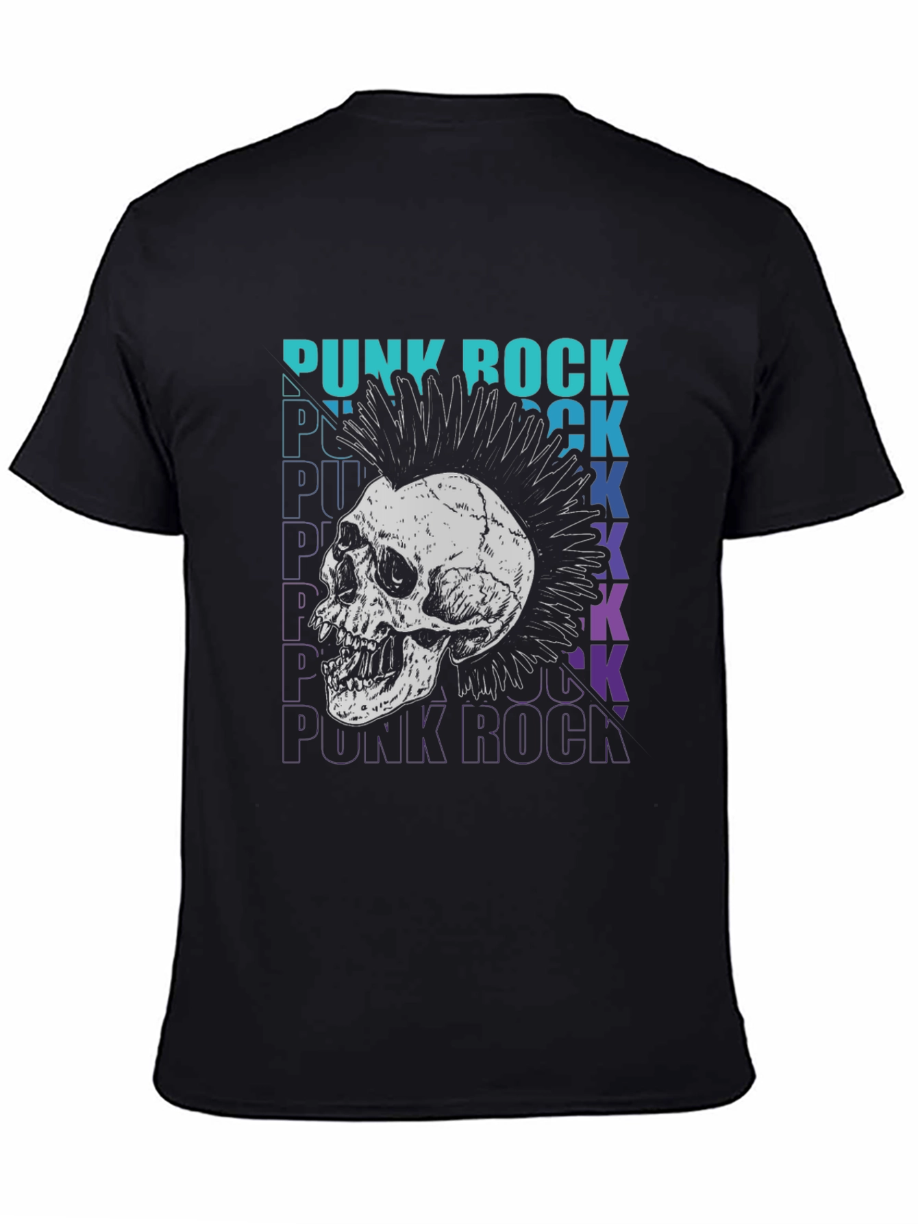 Punk Rock Skull Graphic Tee