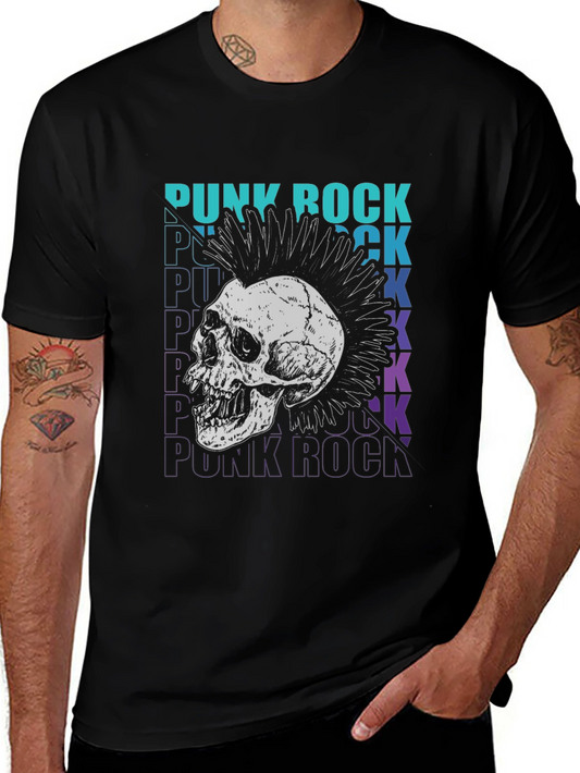 Punk Rock Skull Graphic Tee