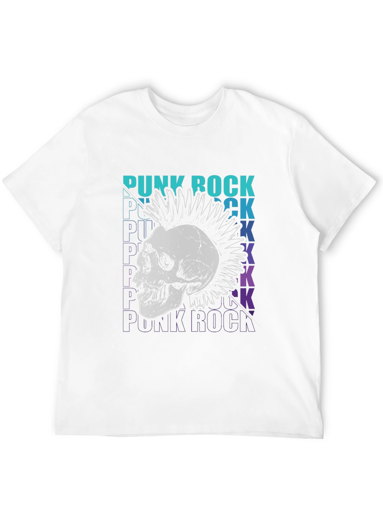 Punk Rock Skull Graphic Tee
