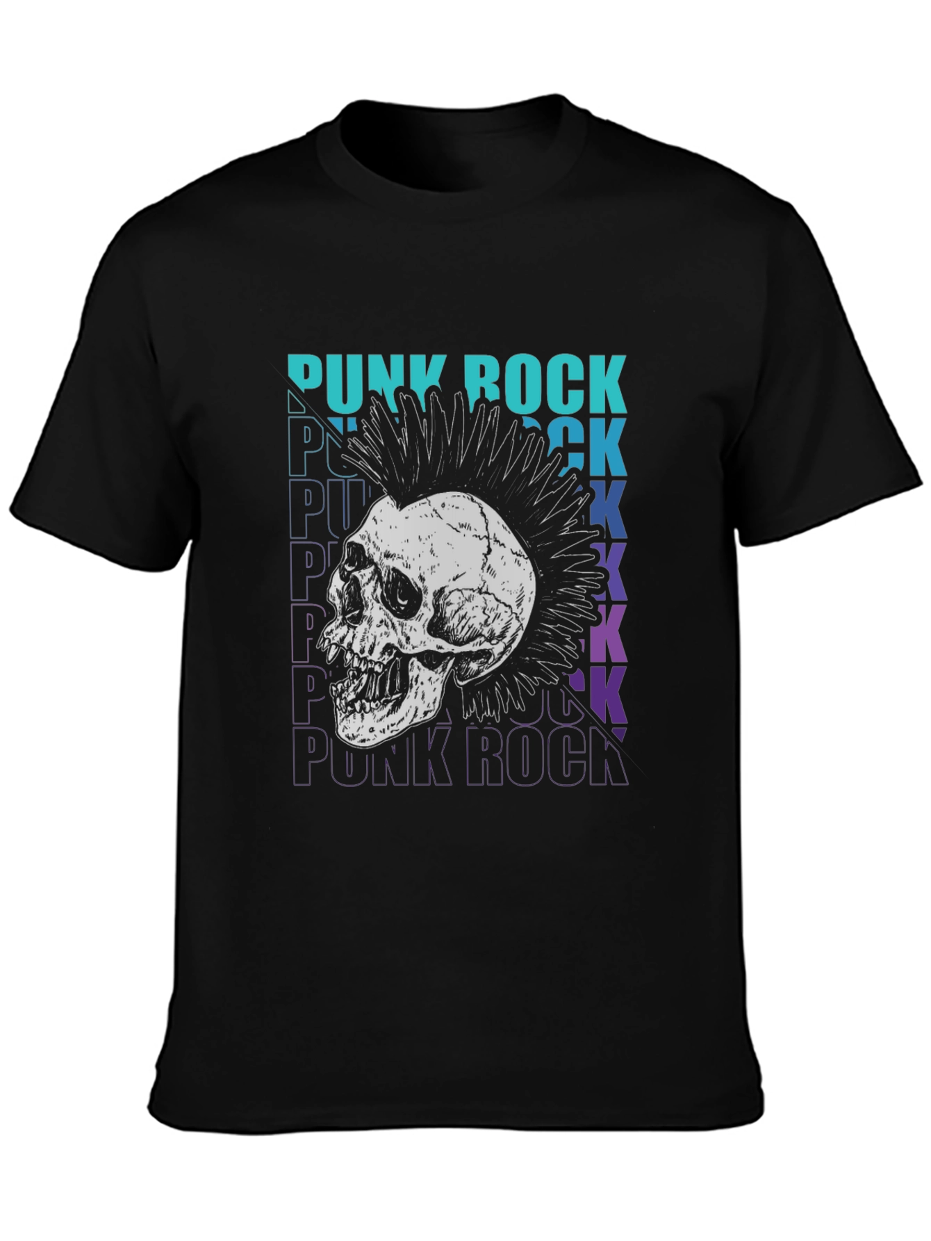 Punk Rock Skull Graphic Tee