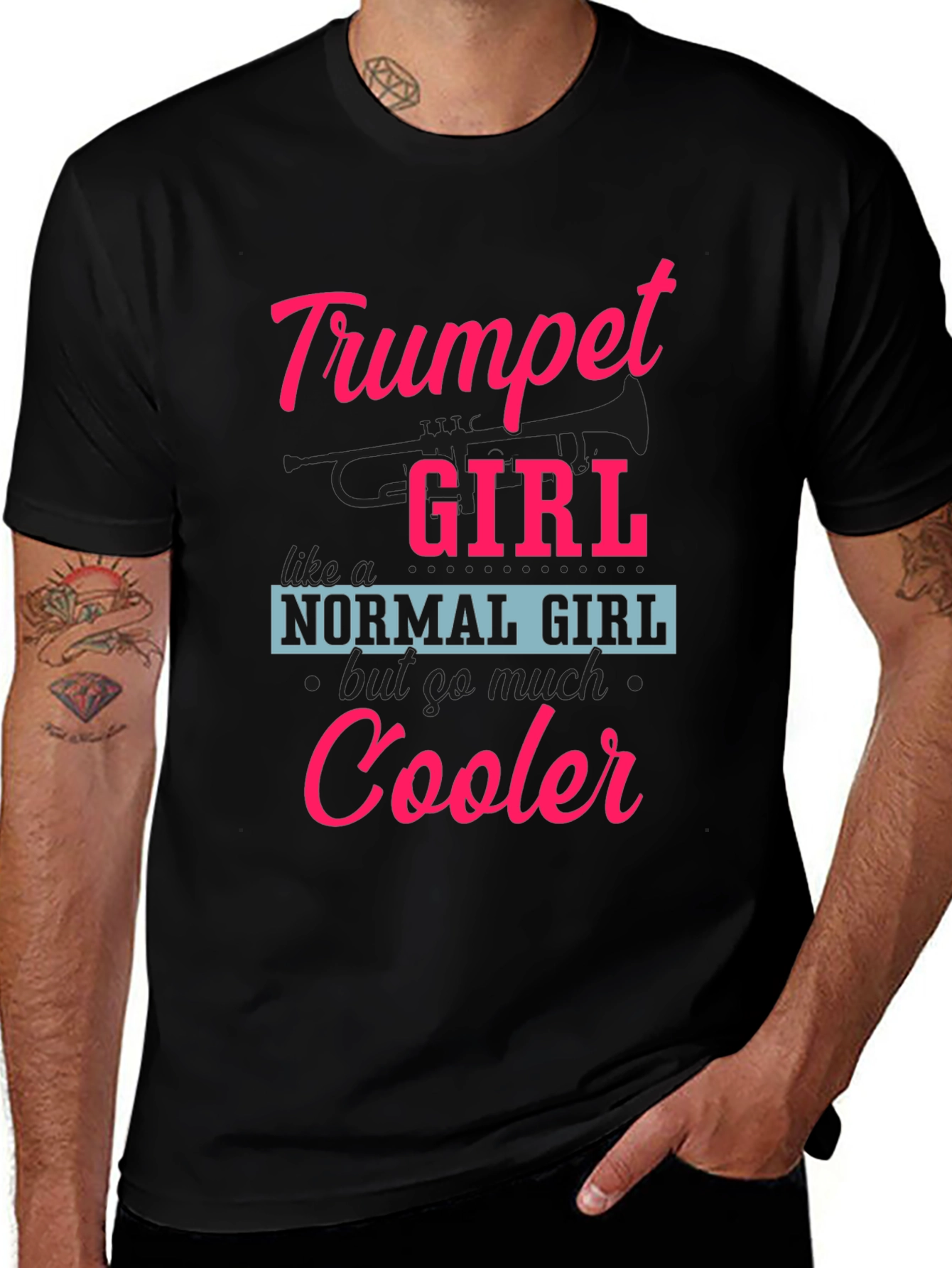 Trumpet Girl T-Shirt - Cooler Than Normal!