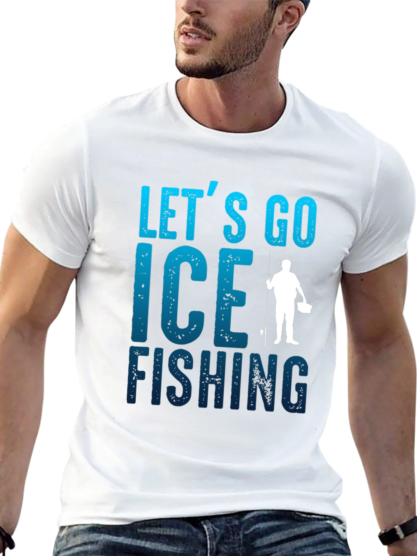 Lets Go Ice Fishing T-Shirt - Black