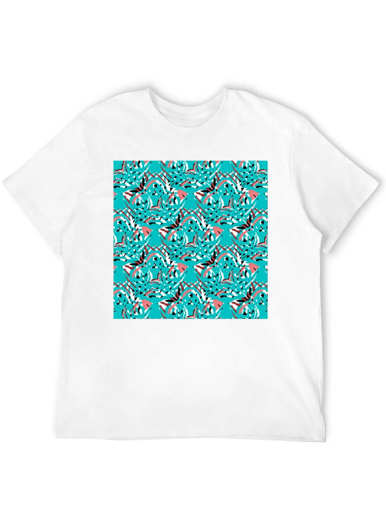 Abstract Pattern Black T-Shirt