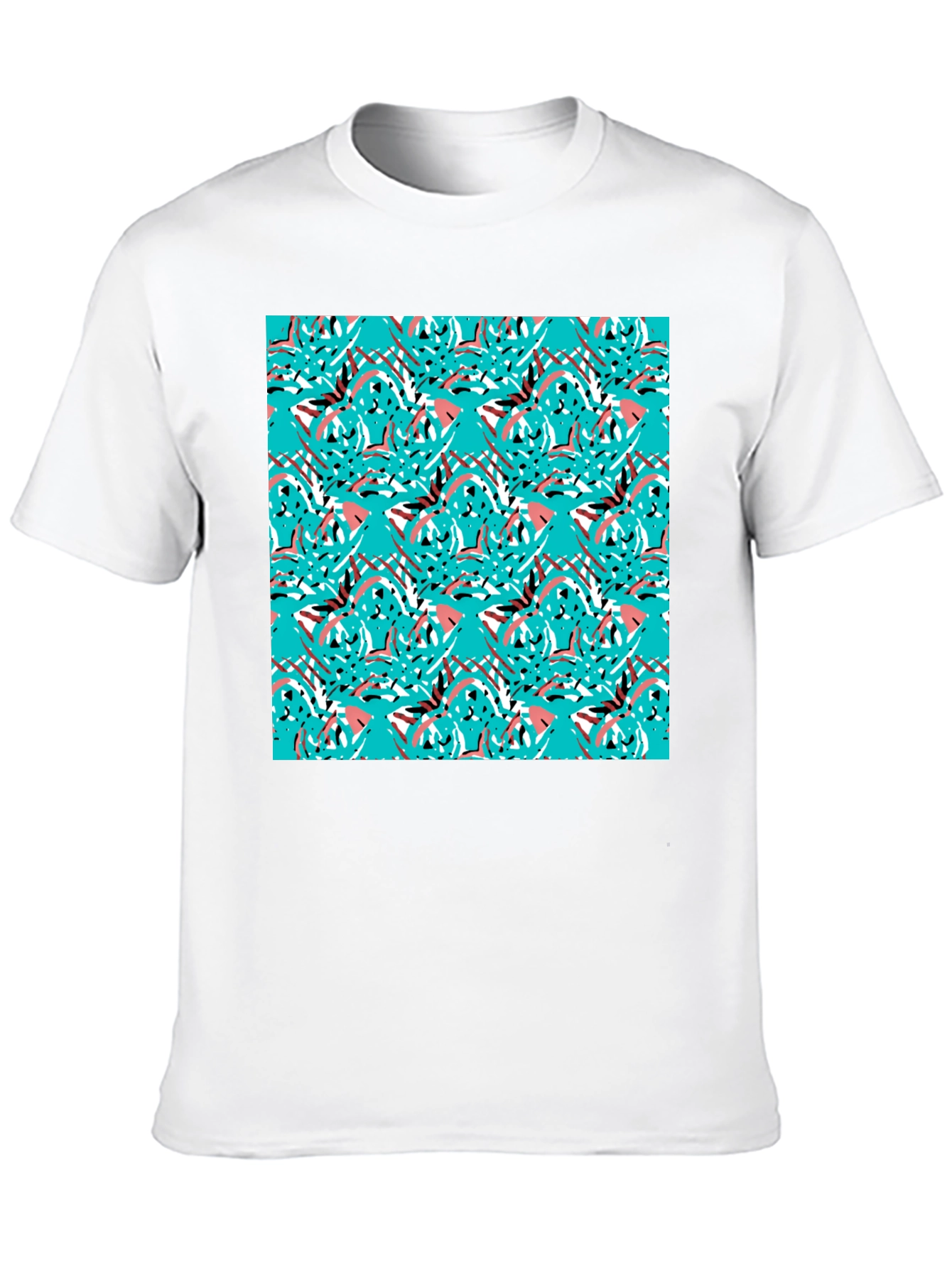 Abstract Pattern Black T-Shirt